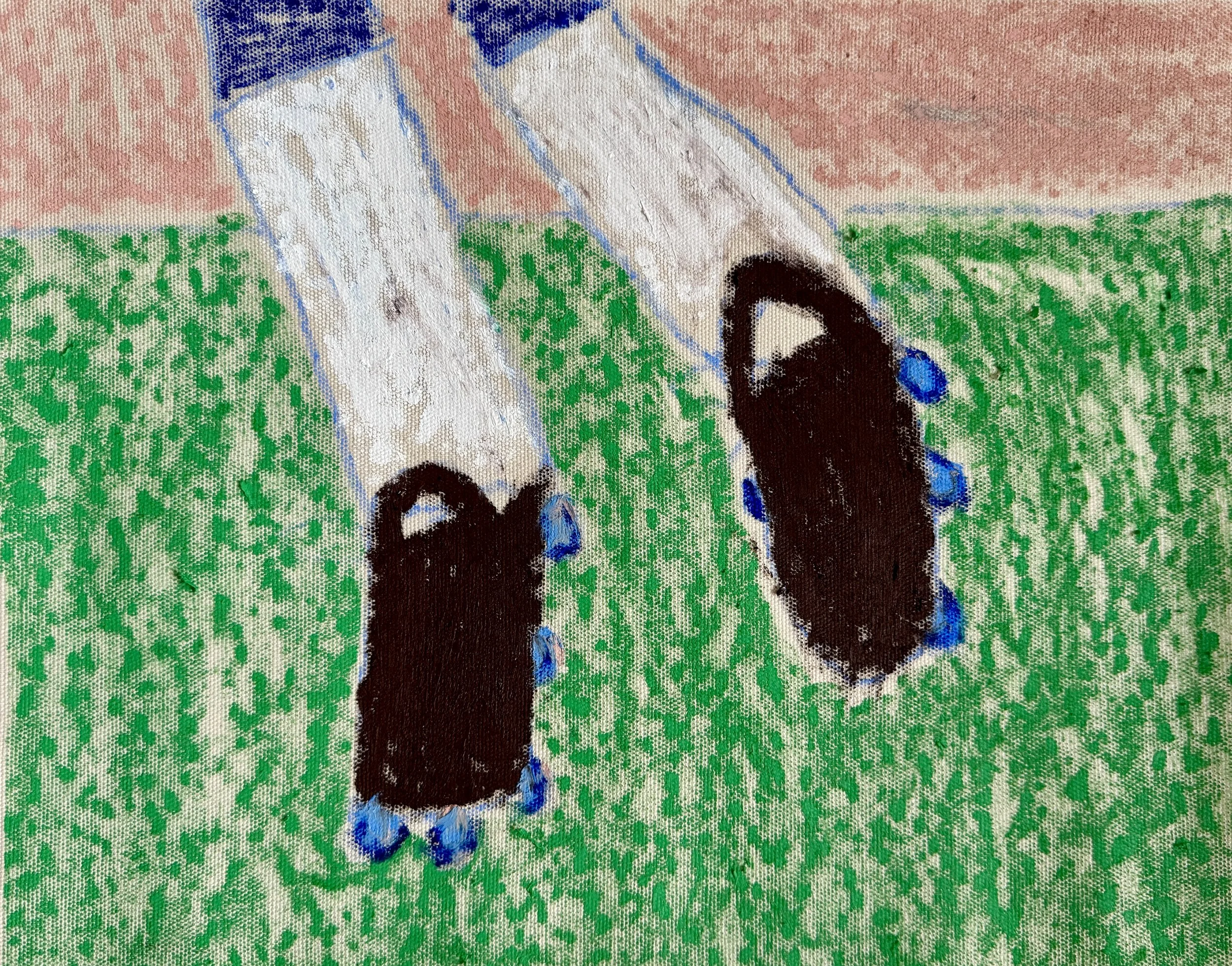 laudrup, 30 x 40 cm, oil on raw canvas