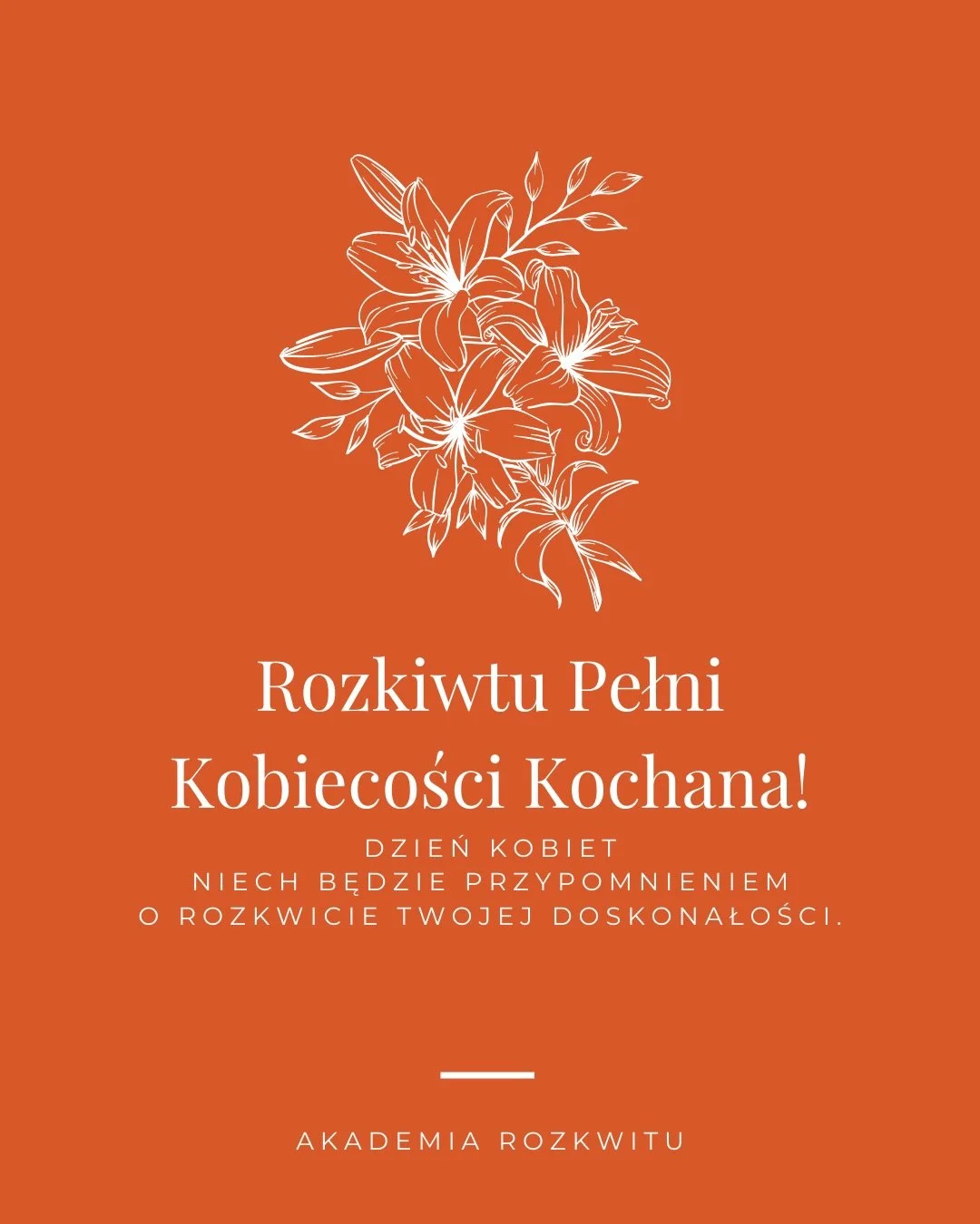 Kobiecość nie jest jedną historią.
 Jest wielobarwną opowieścią o 
sile, czułości, intuicji i tw&oacute;rczej mocy.

Z okazji Dnia Kobiet życzymy Ci 
przede wszystkim Rozkwitu Twojej Pełni. 🌸

@akademiarozkwitu

Rozw&oacute;j Świadomości &bull; Kręg