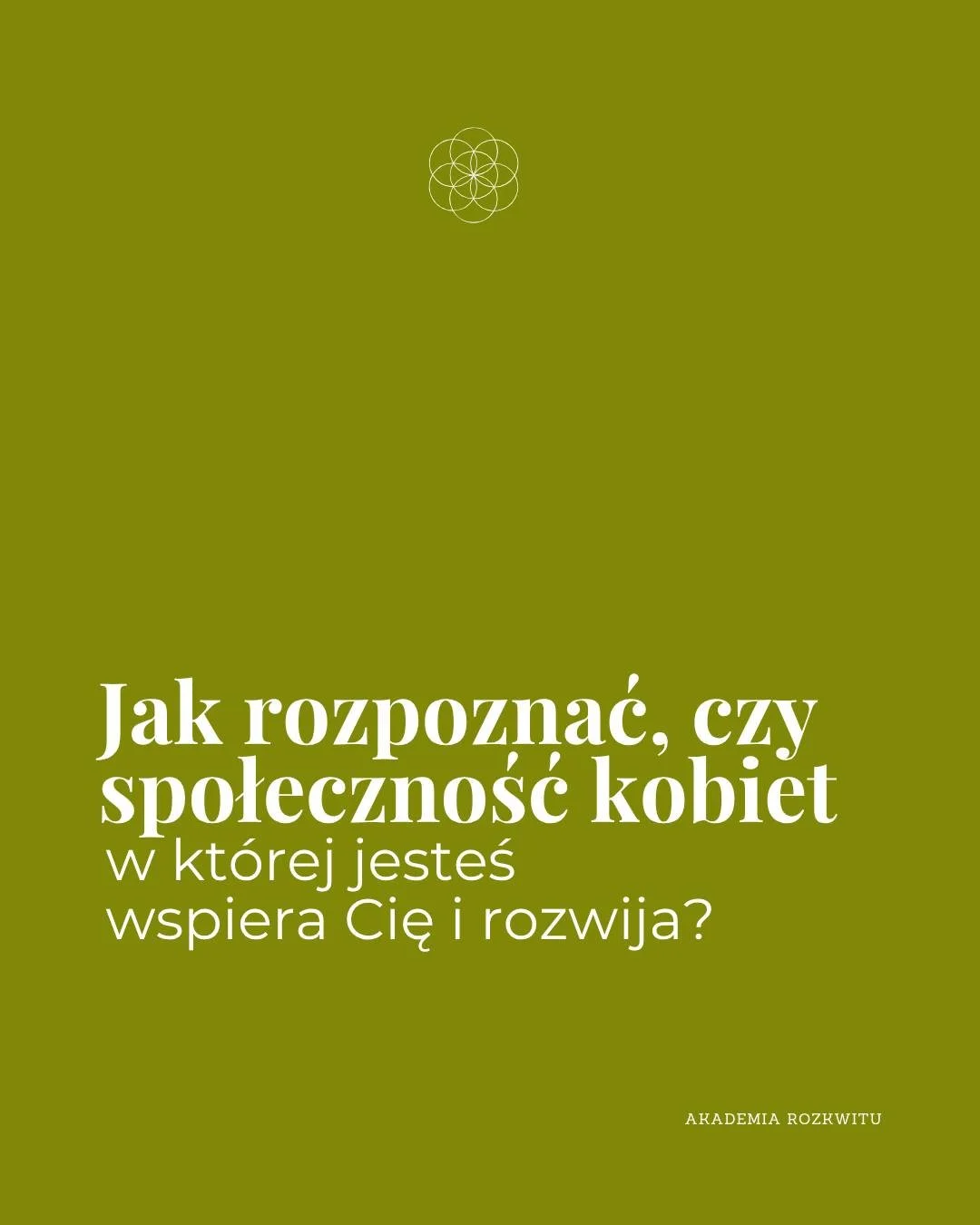 Nie każda społeczność kobiet wspiera wzrost.

Czasem spotykamy się w miejscach,
kt&oacute;re bardziej nas zatrzymują niż rozwijają.
I to nie jest pow&oacute;d do oceny. To moment do świadomości.

Bo kiedy zaczynasz rosnąć, Twoje środowisko też musi b