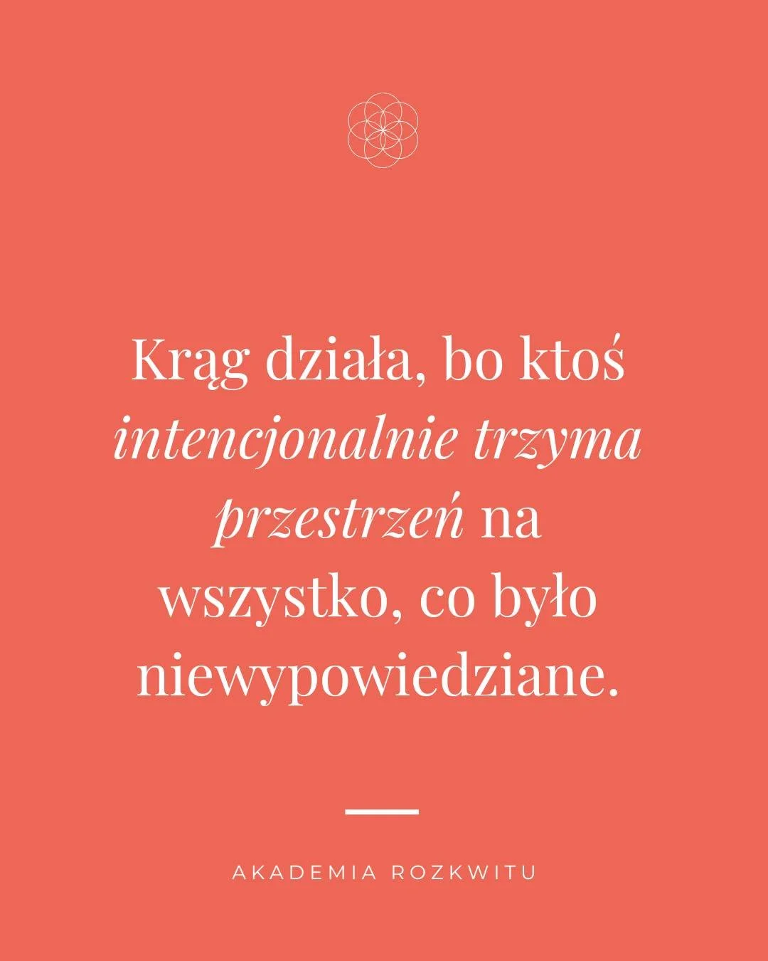 I to jest moment, w kt&oacute;rym zaczyna się ruch.

@akademiarozkwitu

Kręgi Kobiet &bull; Wewnętrzna Moc &bull; Rozw&oacute;j Świadomości &bull; Przyw&oacute;dztwo Kobiet