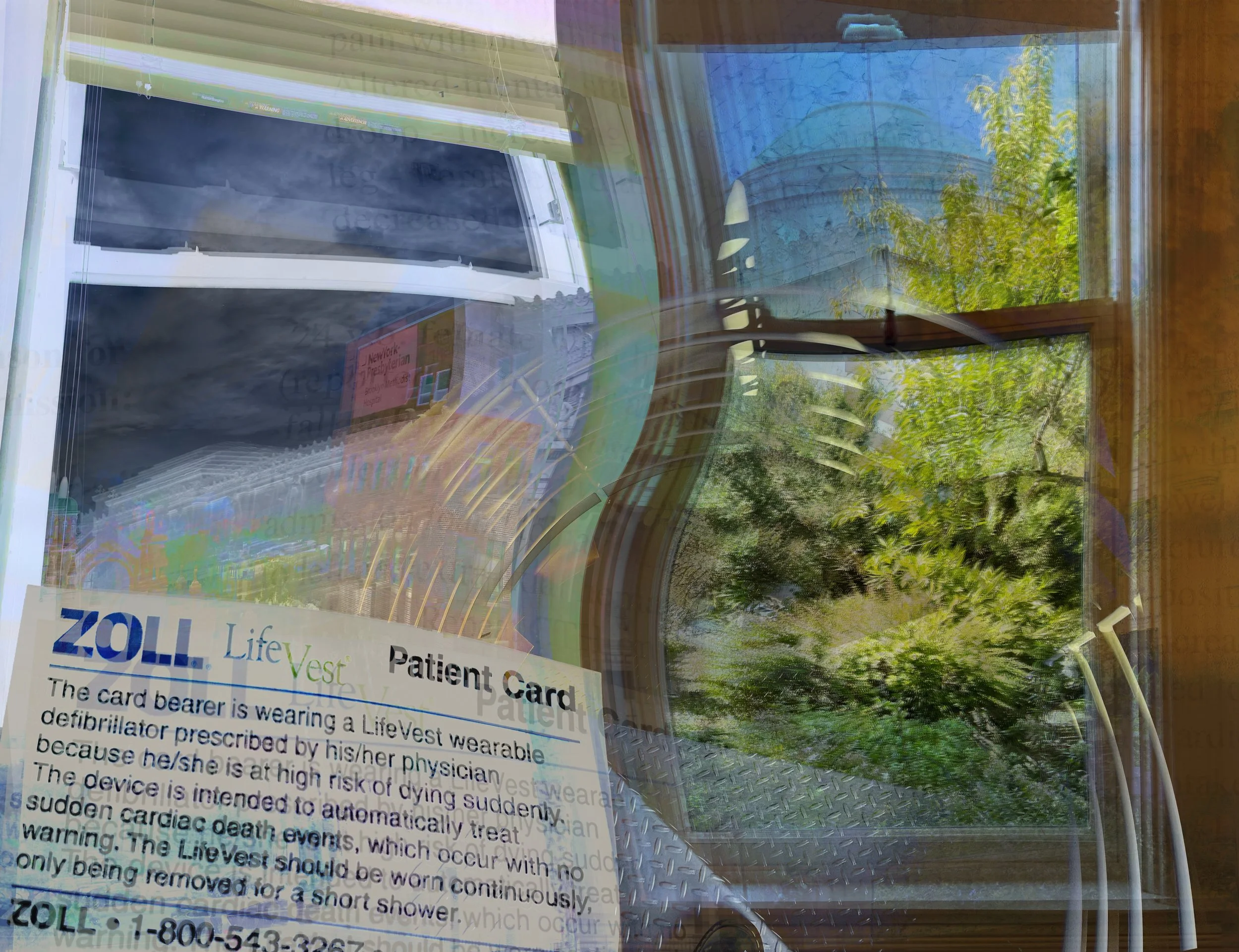  Spiraling Through the Looking Glass , 2021, Digital composite print, 10 x 13  in.