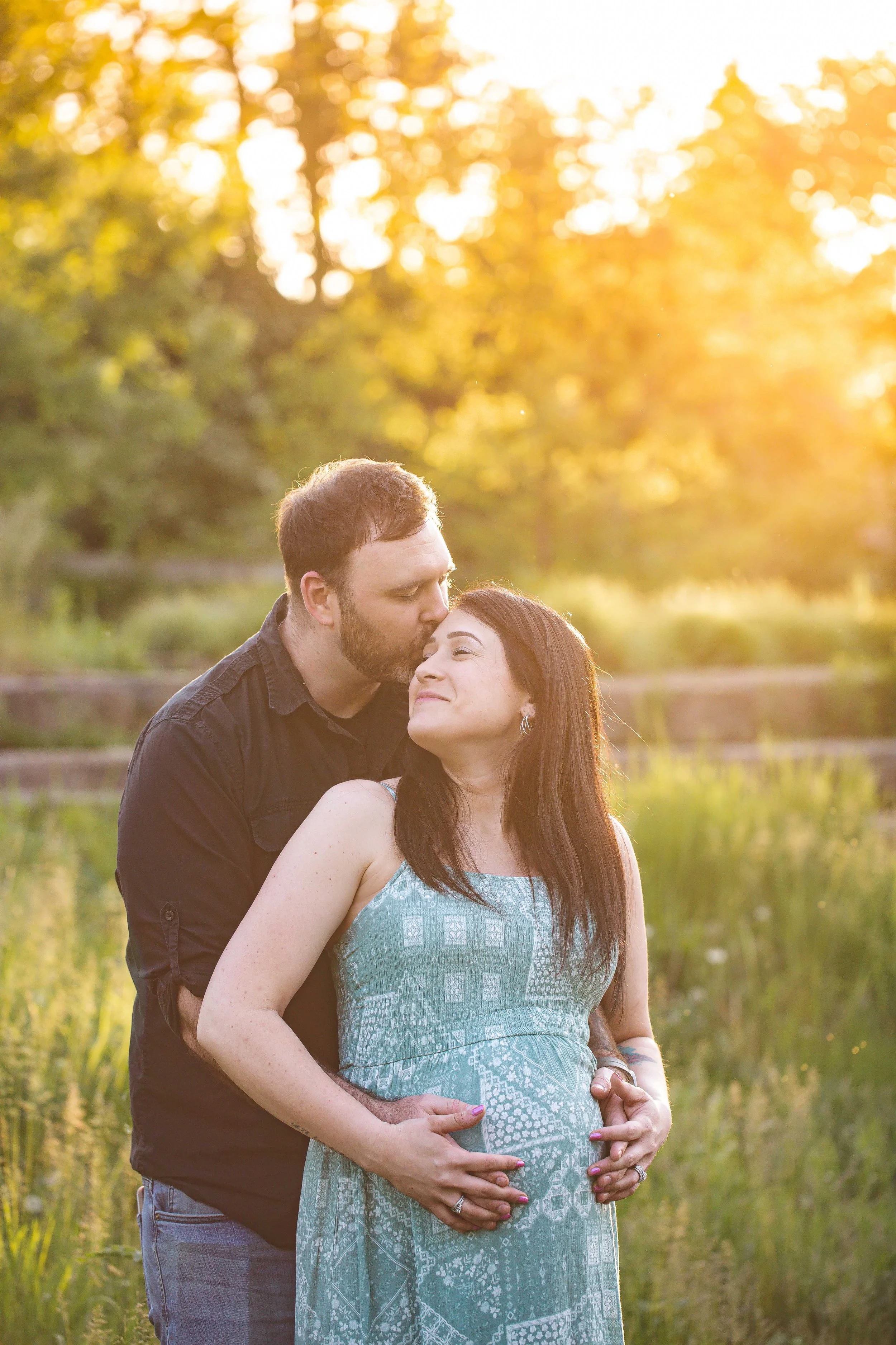Maternity photography, a photo at a maternity photo shoot with Heidi Aubin, maternity photographer in Naperville, IL.