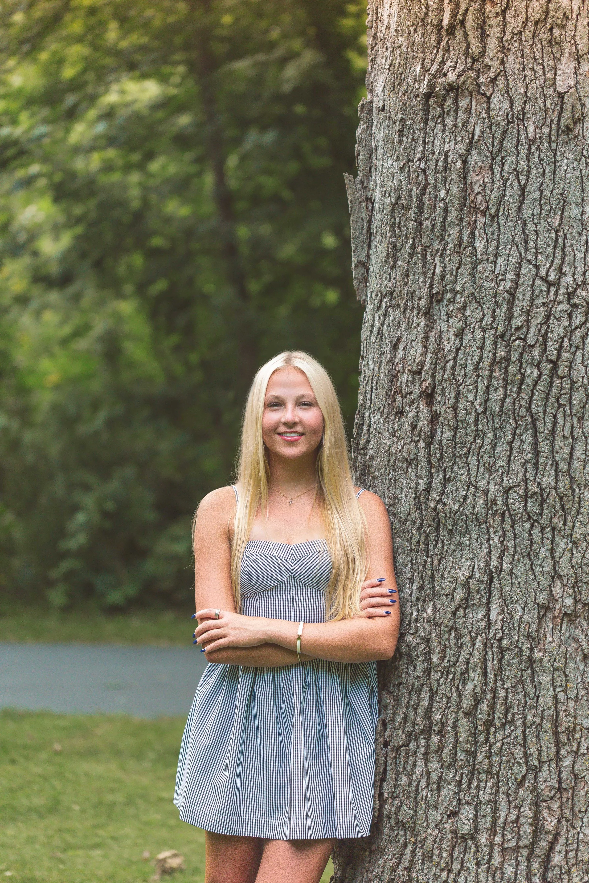 Photo of Wheaton Warrenville South high school senior at a senior portrait session.