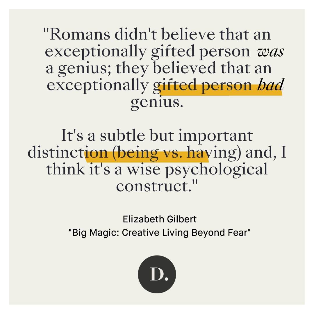 I extolled the virtues of this book last week, but here's a little teaser in quote form for you. Its concepts like this helps lift off some of the pressure on the writing and creative process. We can sometimes convince ourselves that we don't have wh