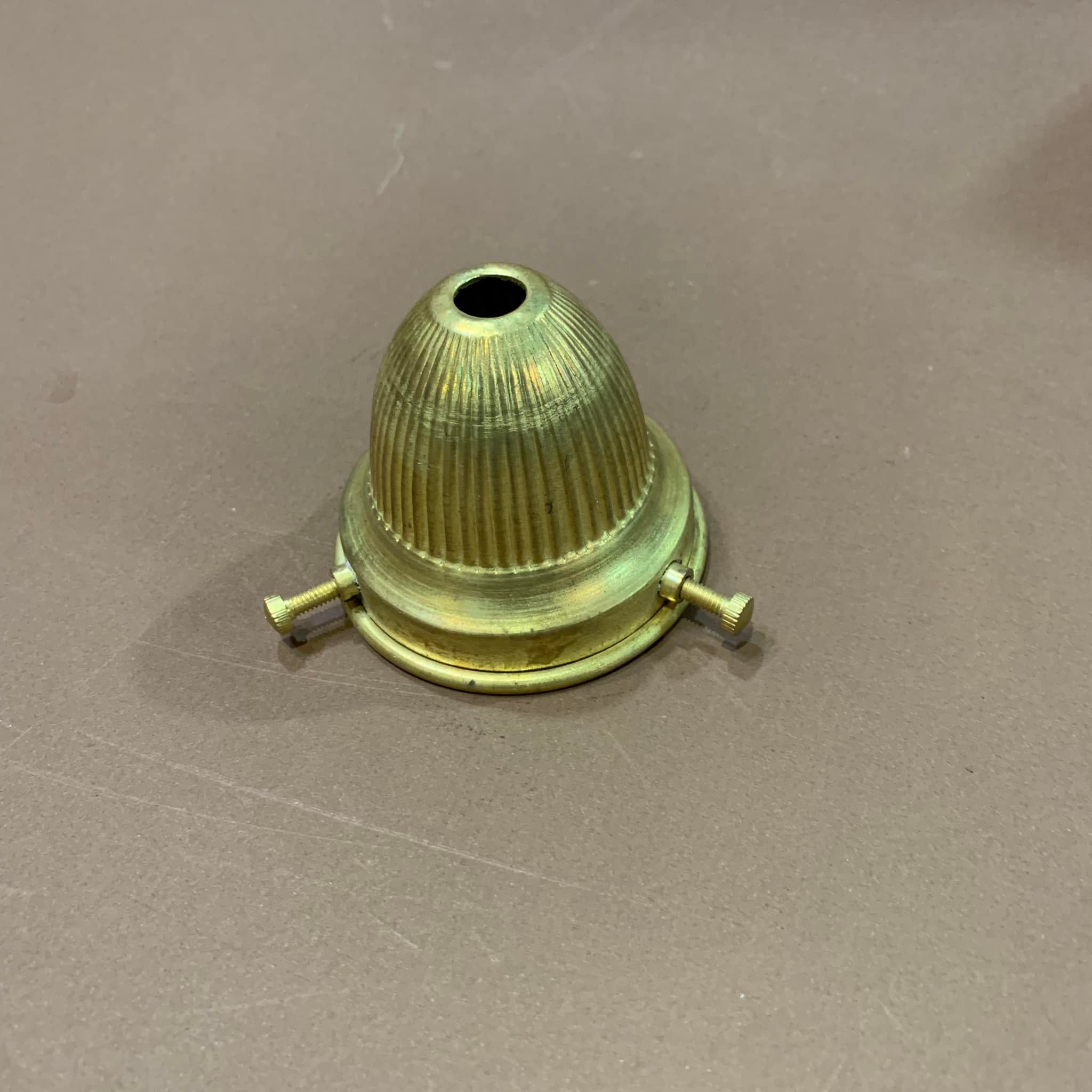 F02 - Cloche en laiton matte / Brass flat bell 2.5"