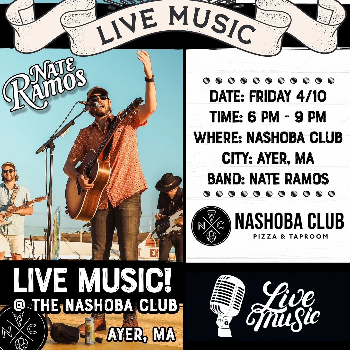 🔥🎸 LIVE MUSIC TONIGHT🎸🔥

Nate Ramos Music &mdash; LIVE from 6&ndash;9 PM and this guy is the real deal. Insanely talented, unbelievable voice, and hands-down one of the best performers we&rsquo;ve had roll through. @nateramosmusic 

Honestly, sti