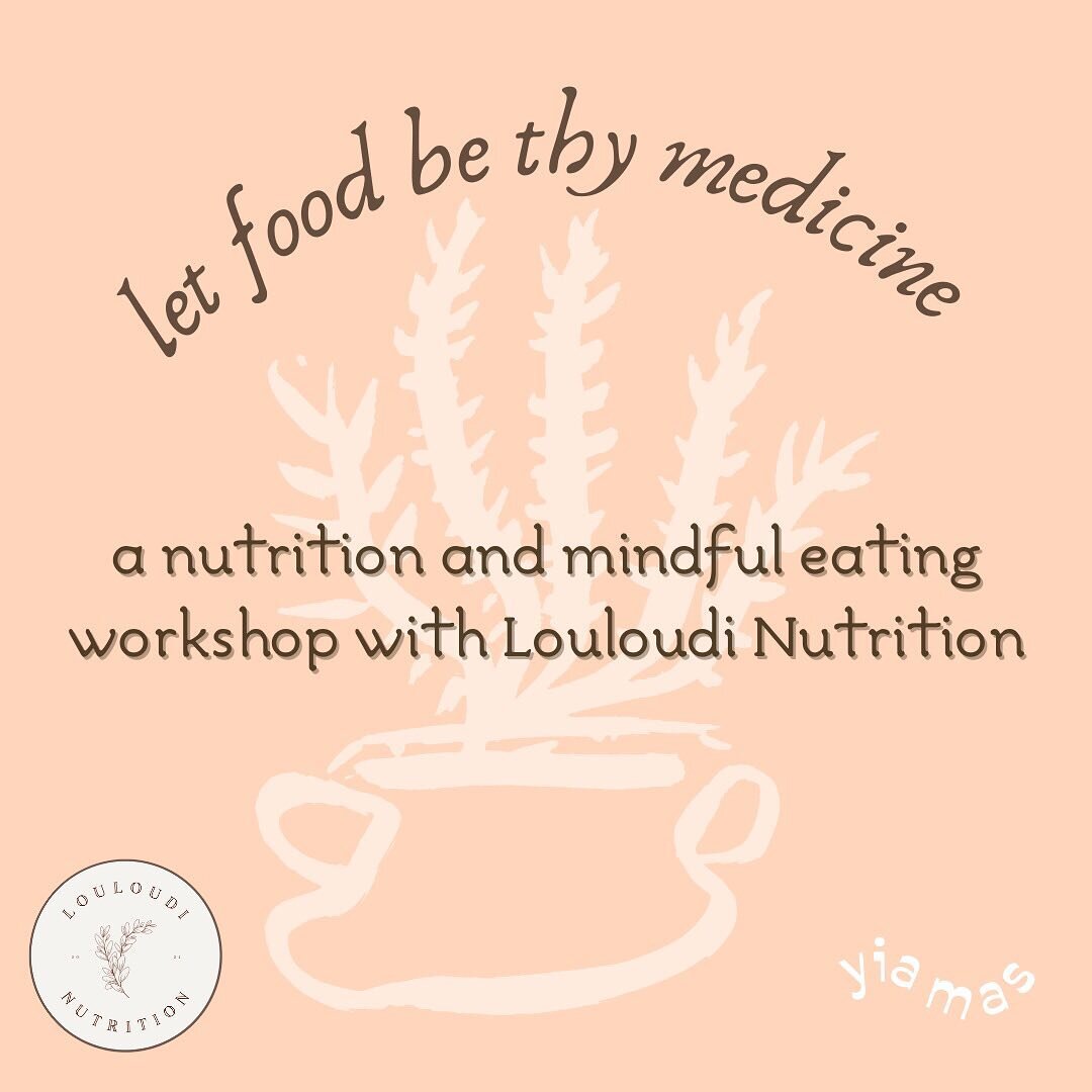 👩🏻&zwj;💻 Virtual Event Alert! ✨

I&rsquo;m teaming up with @yia.mas on April 11th at 1pm EST / 8pm EEST for an interactive nutrition workshop, Let Food Be Thy Medicine 🌿💚

Join us for an event dedicated to holistic nutrition, mindful eating, and