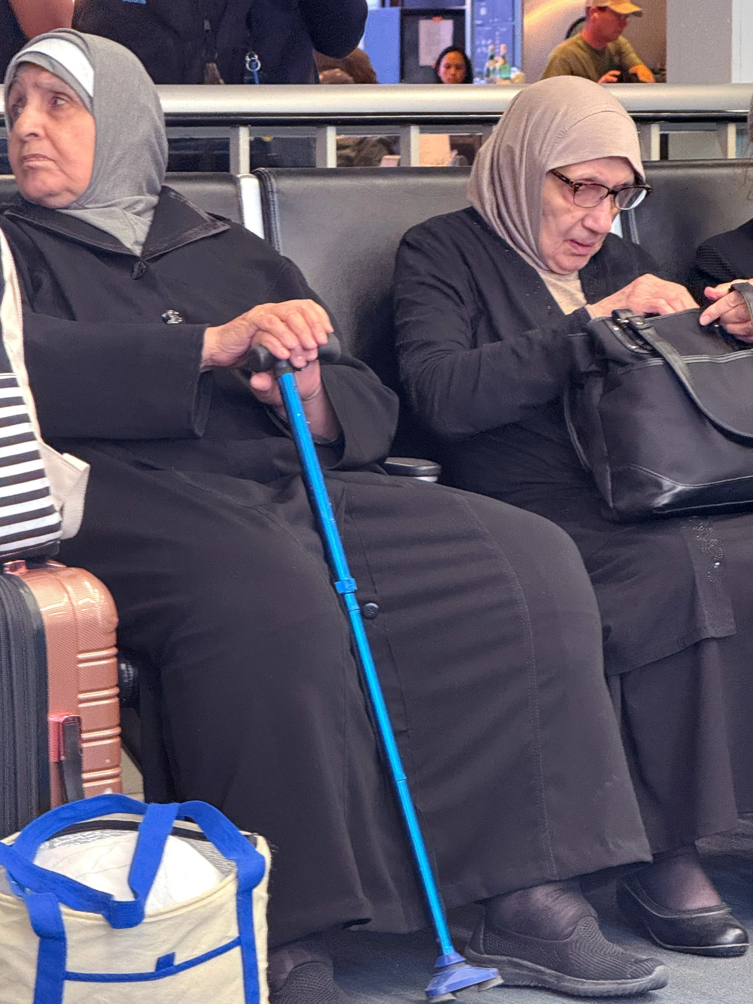 Waiting for Their Plane