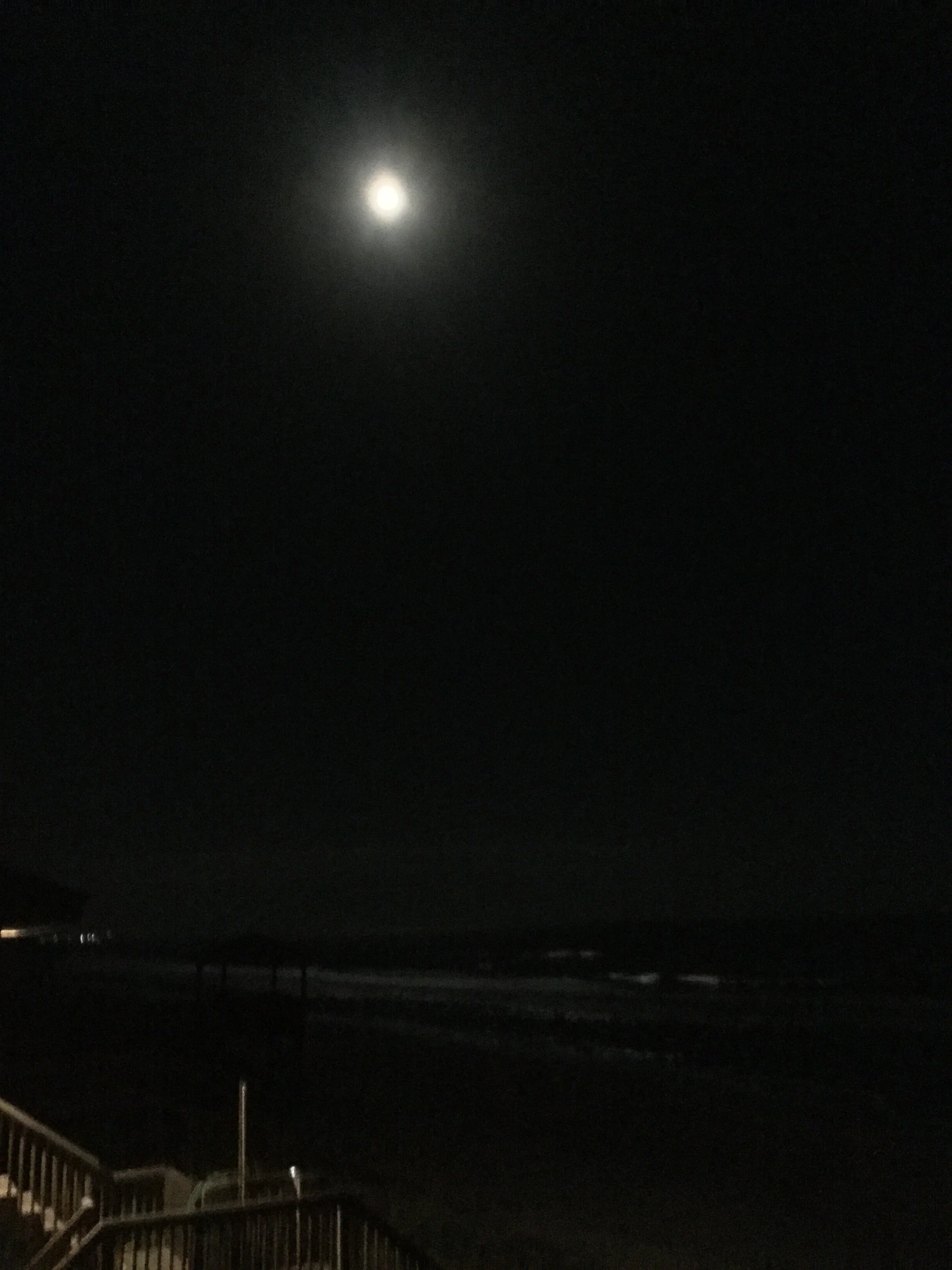 Strawberry Moon.  Oak Island, North Carolina.  June 2021
