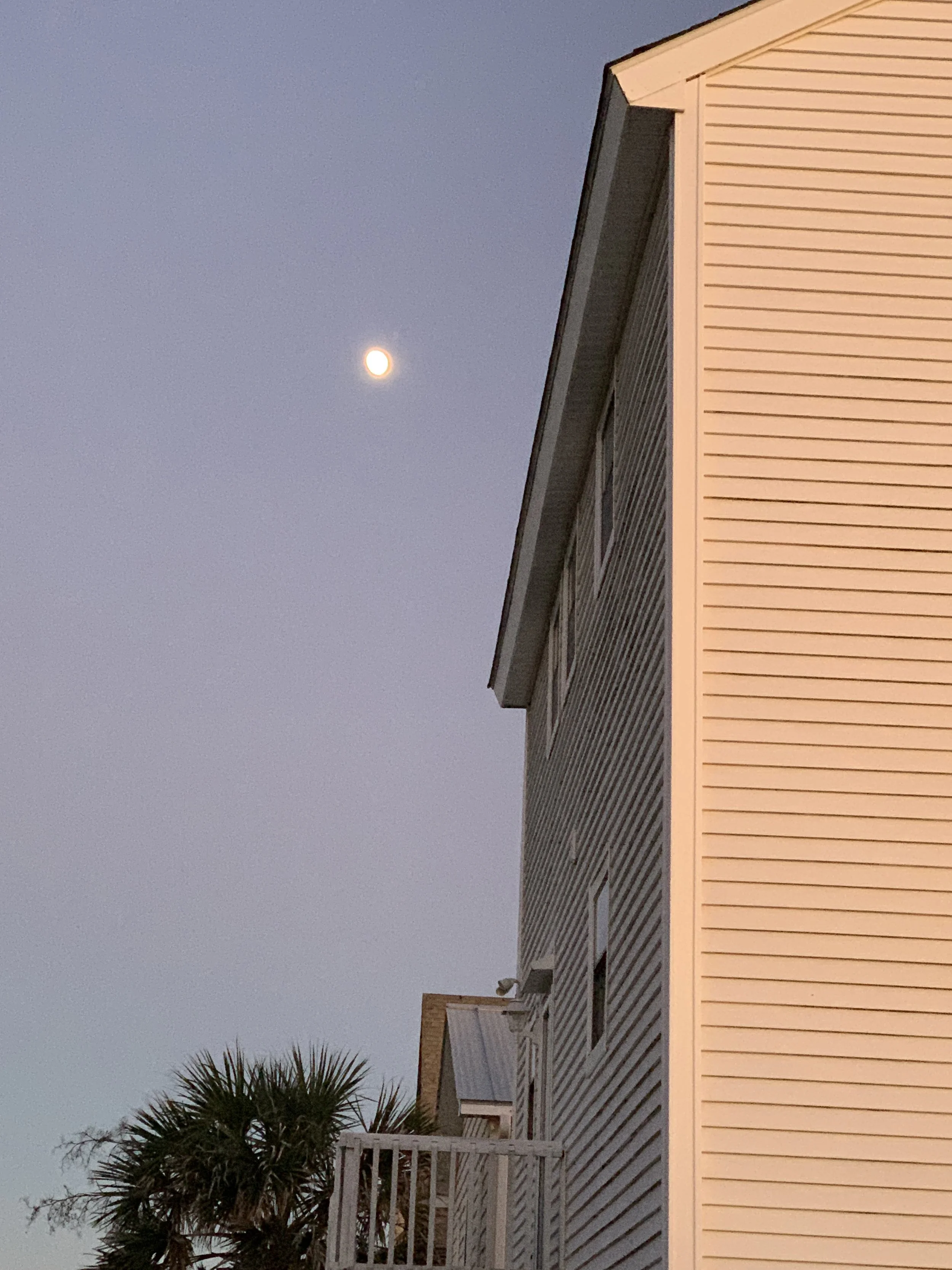 Frost Moon.  Oak Island, North Carolina.  November 2021