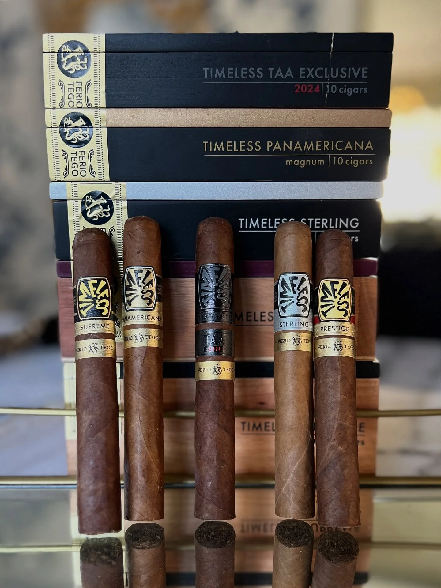 Timeless Tuesday by Ferio Tego. 
Four core blends. 
Each unique and memorable. 
Every palate. 
Every moment.