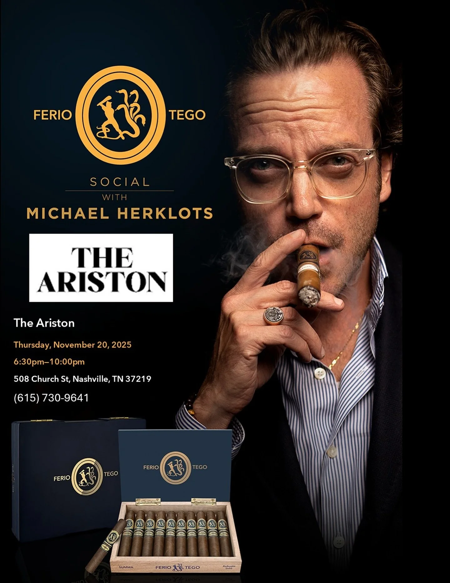 The Ariston
Thursday, November 20, 2025 6:30pm-10:00pm
508 Church St, Nashville, TN 37219
(615) 730-9641