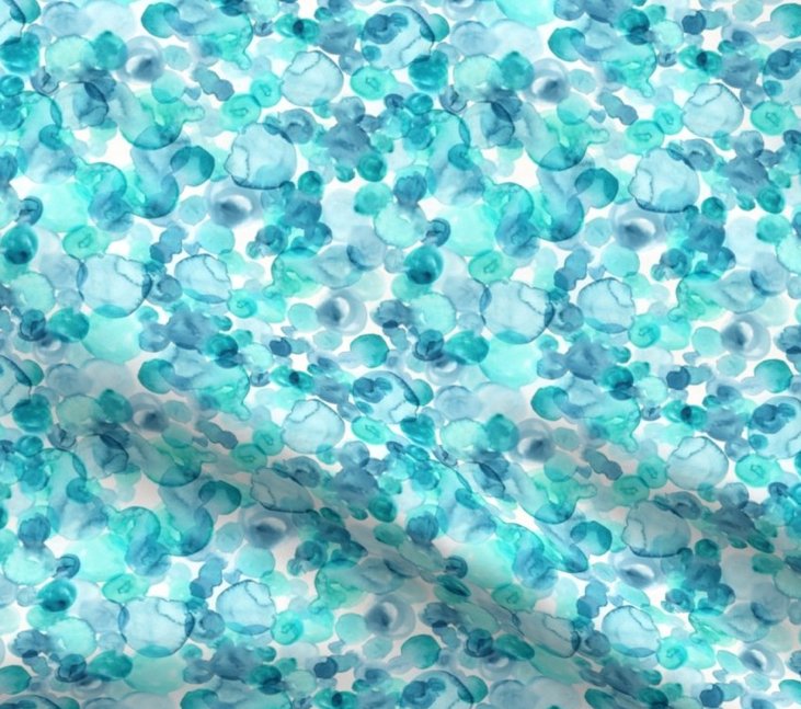 Turquoise Watercolor Bubbles