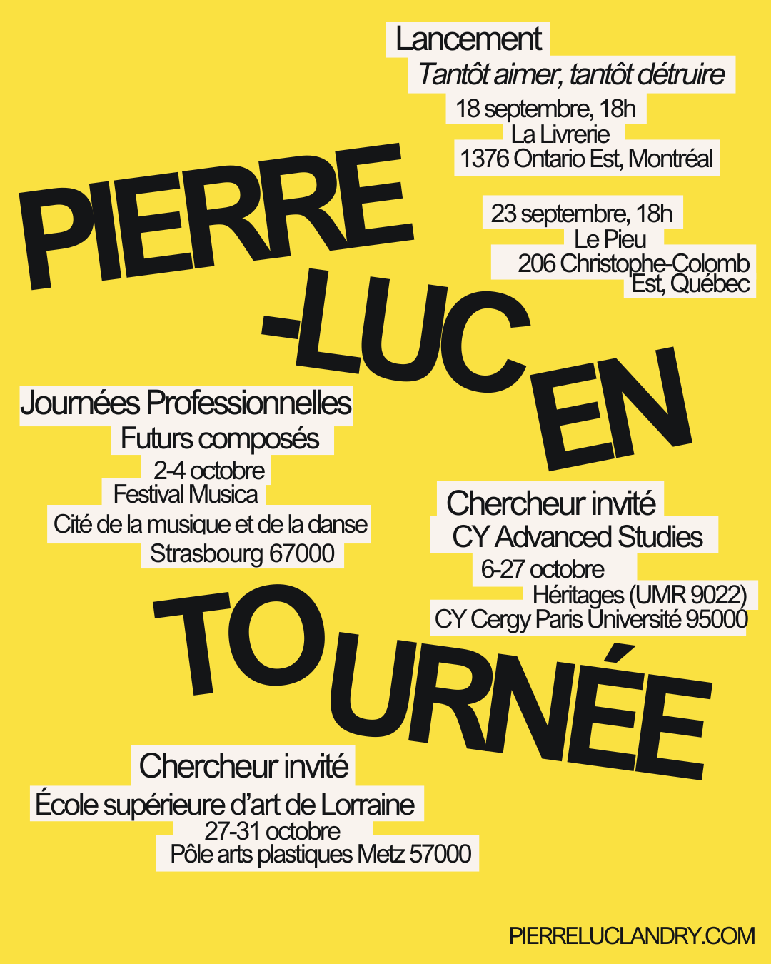 Tournée d’automne