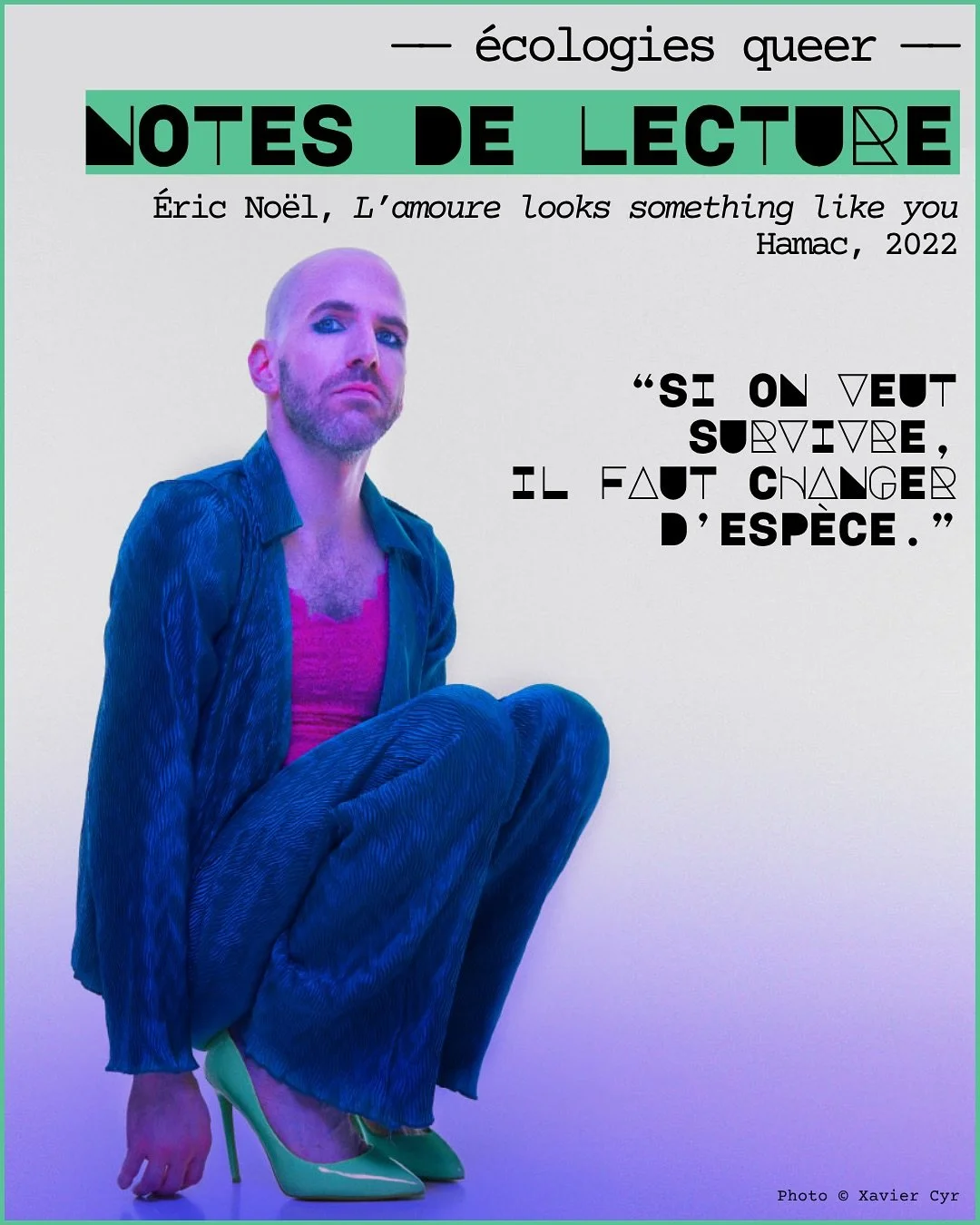 #écologiesqueer 
— NOTES DE LECTURE —
L’amour looks something like you de @autre_noel / #ÉricNoël (@editionshamac 2022)
Dans ces notes: #katebush, #baleines, #blm, #transpécisme, #hybridité, #taotec