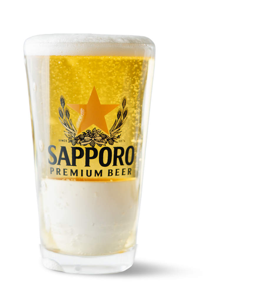 Glass of Sapporo Premium Beer