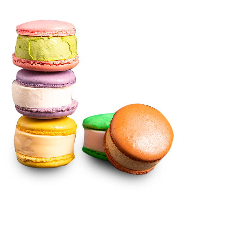 Ice cream macarons