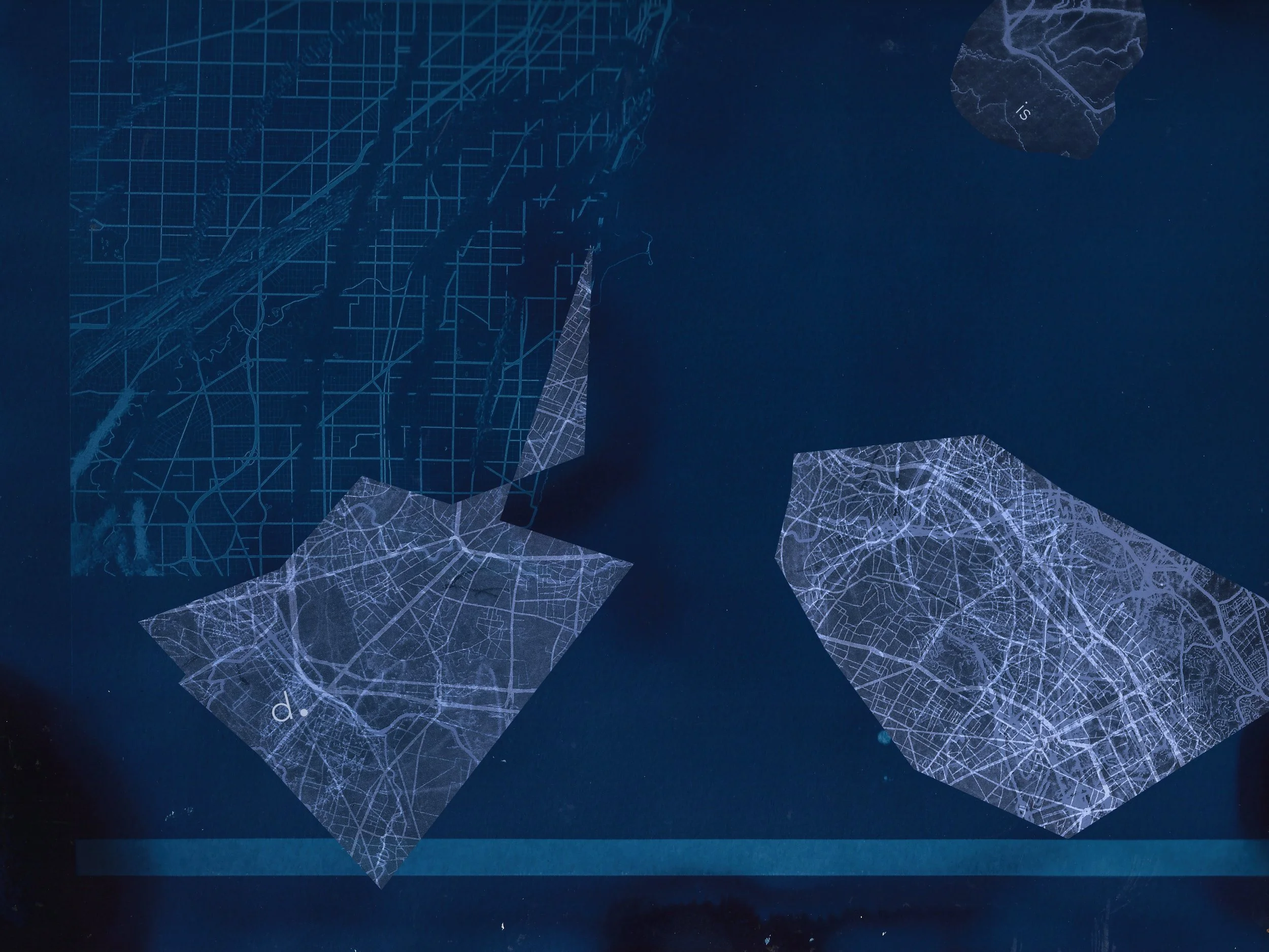 Fragment d, Cyanotype, 11 x 8.5"