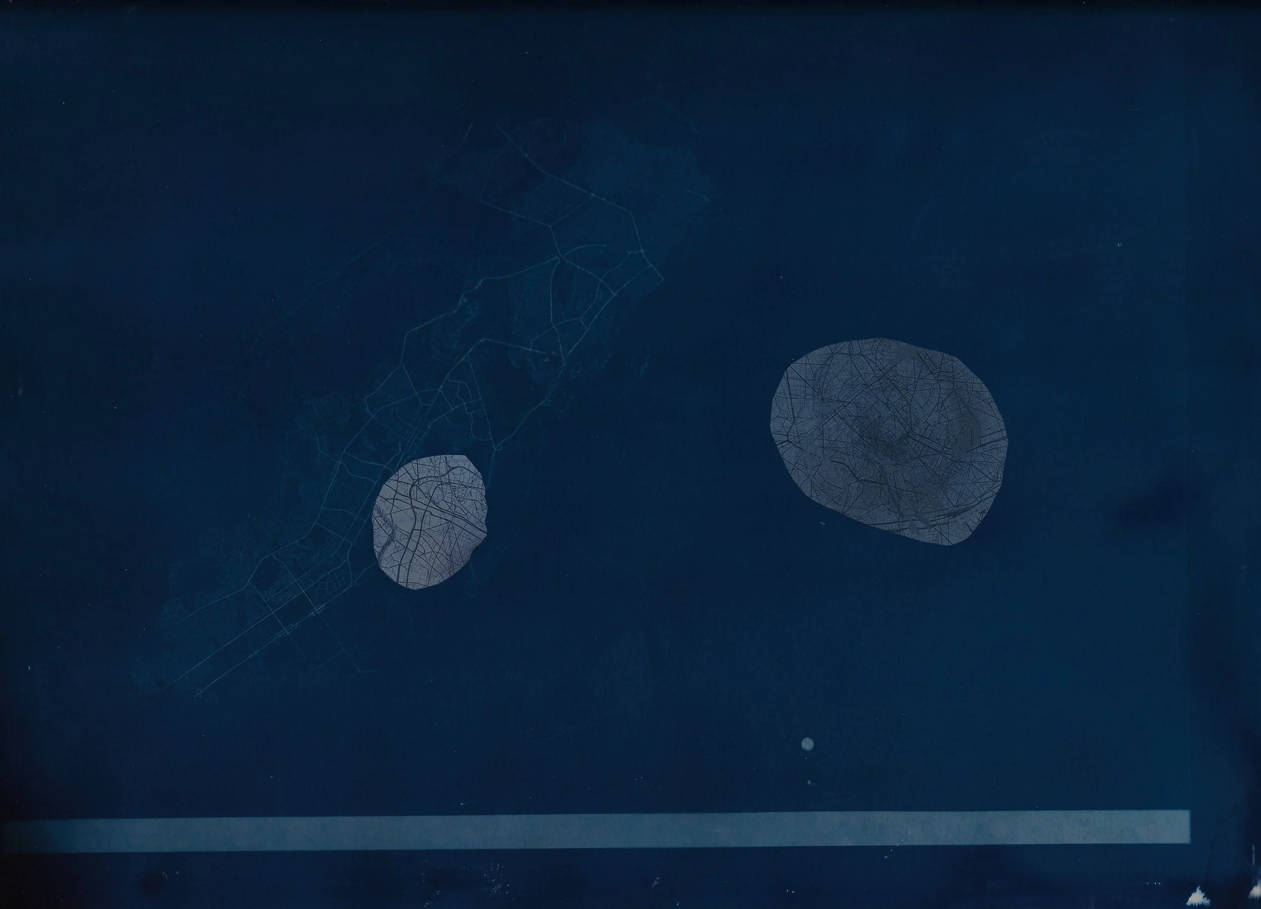 displacement b, cyanotype, 11 x 8.5"