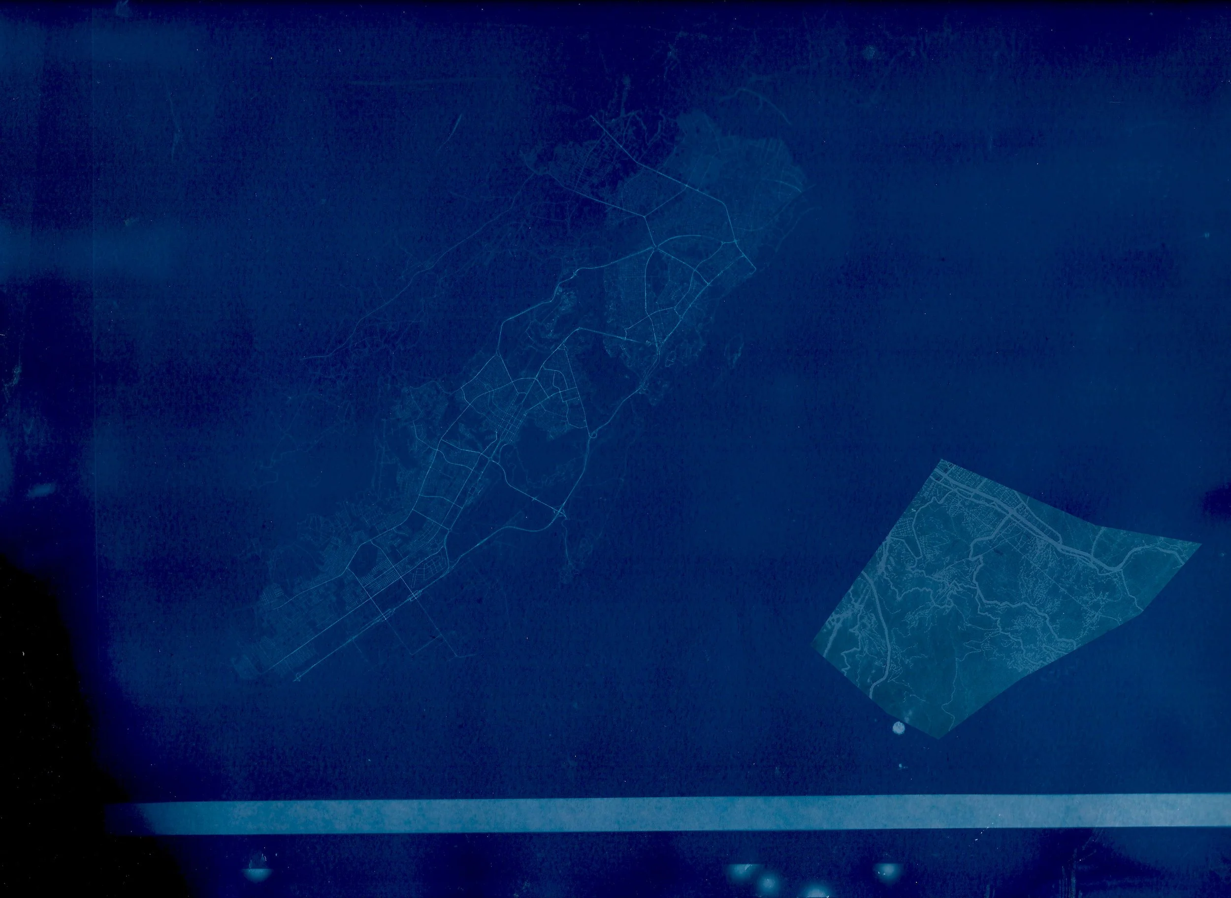 Island Fw4, Cyanotype, 11 x8.5 "