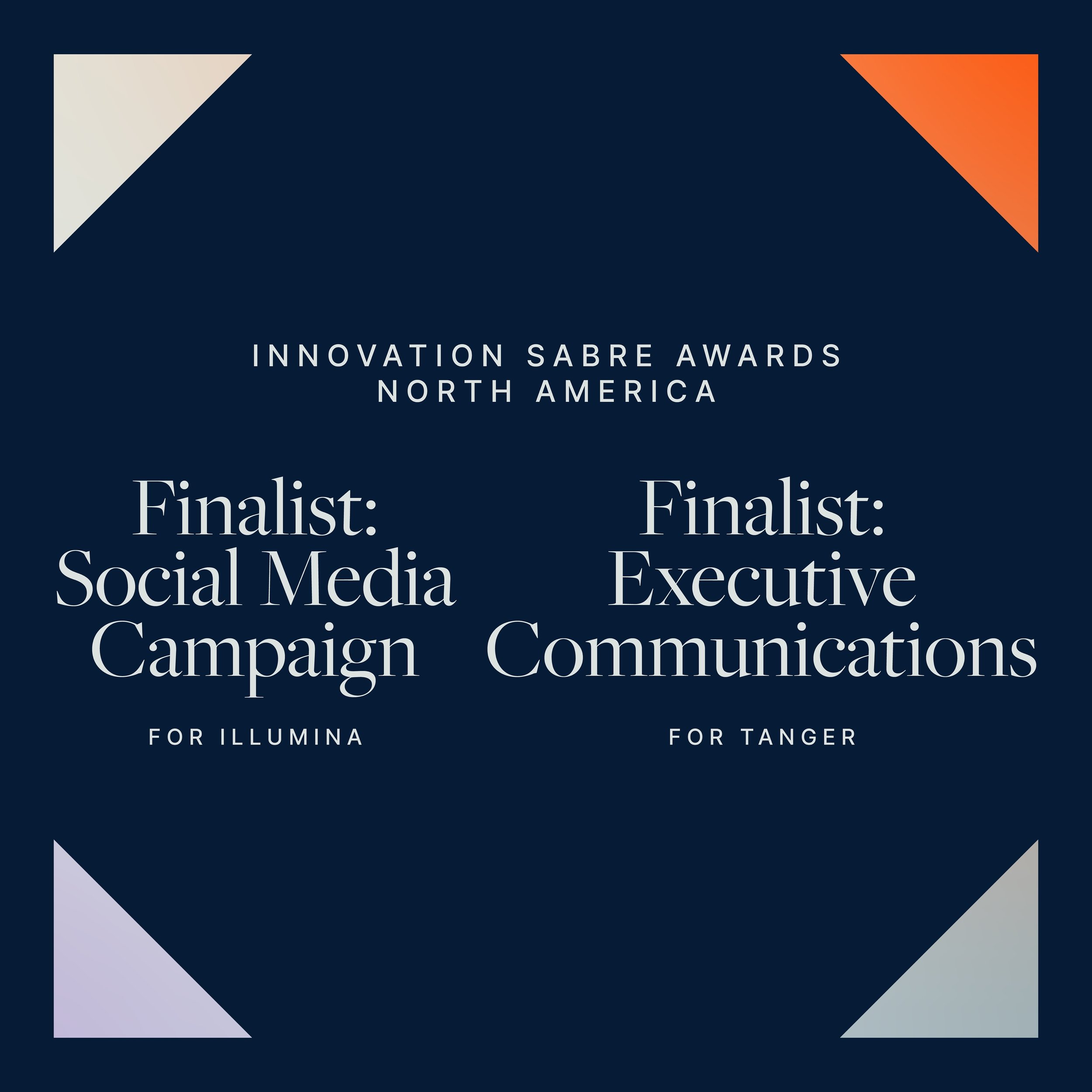 We love sharing good news on the feed ✨&nbsp;KWT has been named a finalist in two categories at the @provoke_news&nbsp;2024 SABRE North American Awards! Our social media team built the @Illuminainc #GenomicsTok space from scratch while our executive 