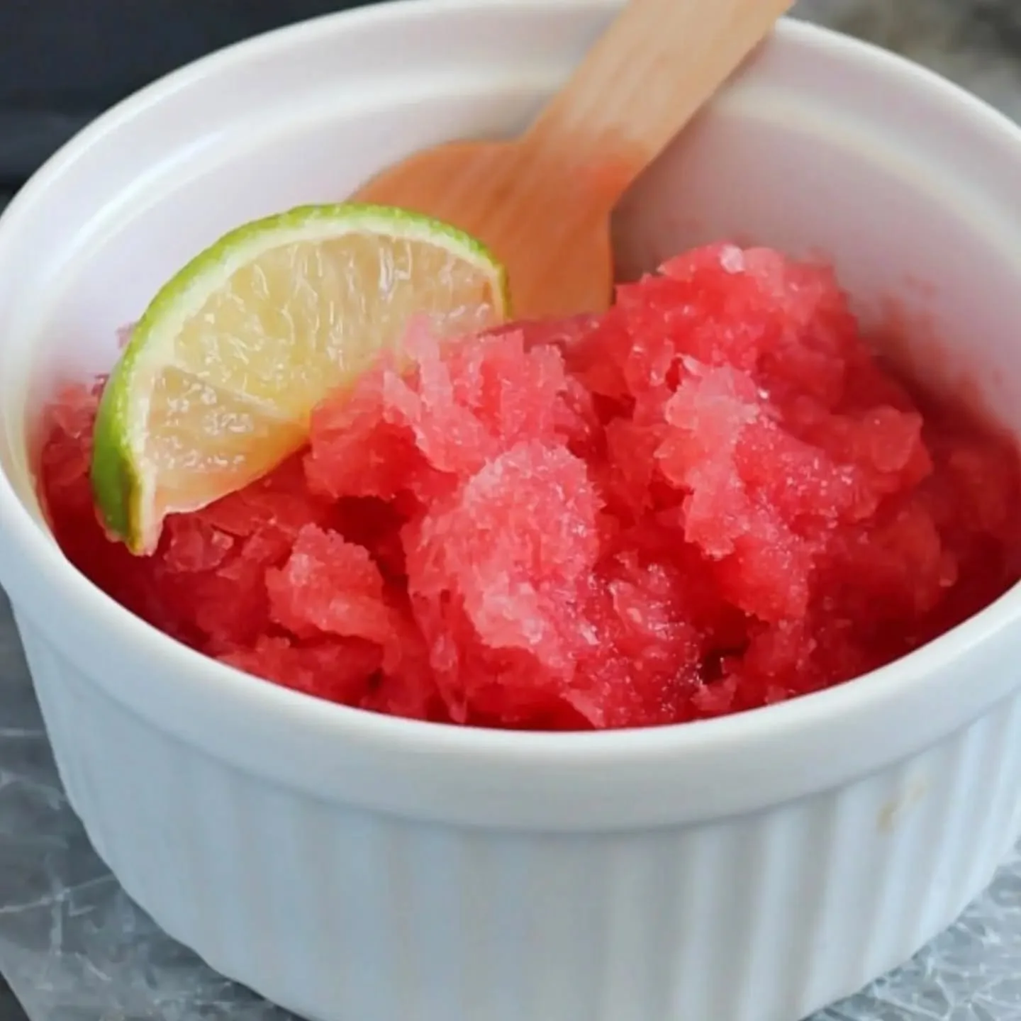 It's hot.  Make this. 
Watermelon Granita
🍉Put 2 lbs (about 900g) of cubed watermelon in a blender.  Add 2 T sugar and 2 T lime juice (you could also use lemon). Don't omit the sugar- it's essential for proper consistency.
🍉Blend until smooth, chil