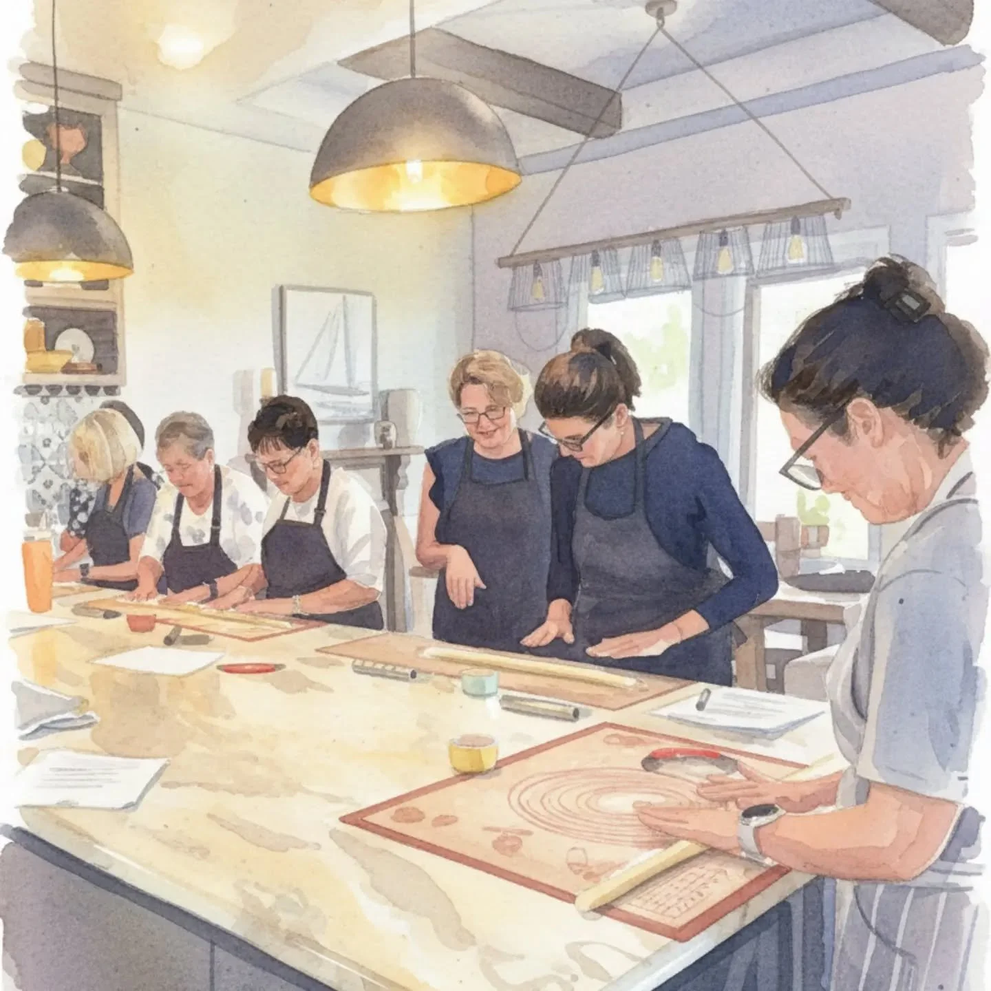 Last week&rsquo;s Gnocchi Workshops&hellip; in watercolor. 🎨 So lovely! And honestly, so were all of my guests!

These classes were filled with flour, potatoes, pillow-soft gnocchi, lots of learning, and plenty of fun. Seeing these moments transform