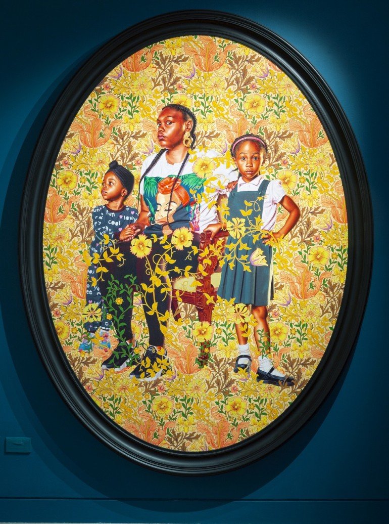 Portrait of Asia Imani, Gabriella Esnae and Kaya Palmer, 2020, Oil on linen