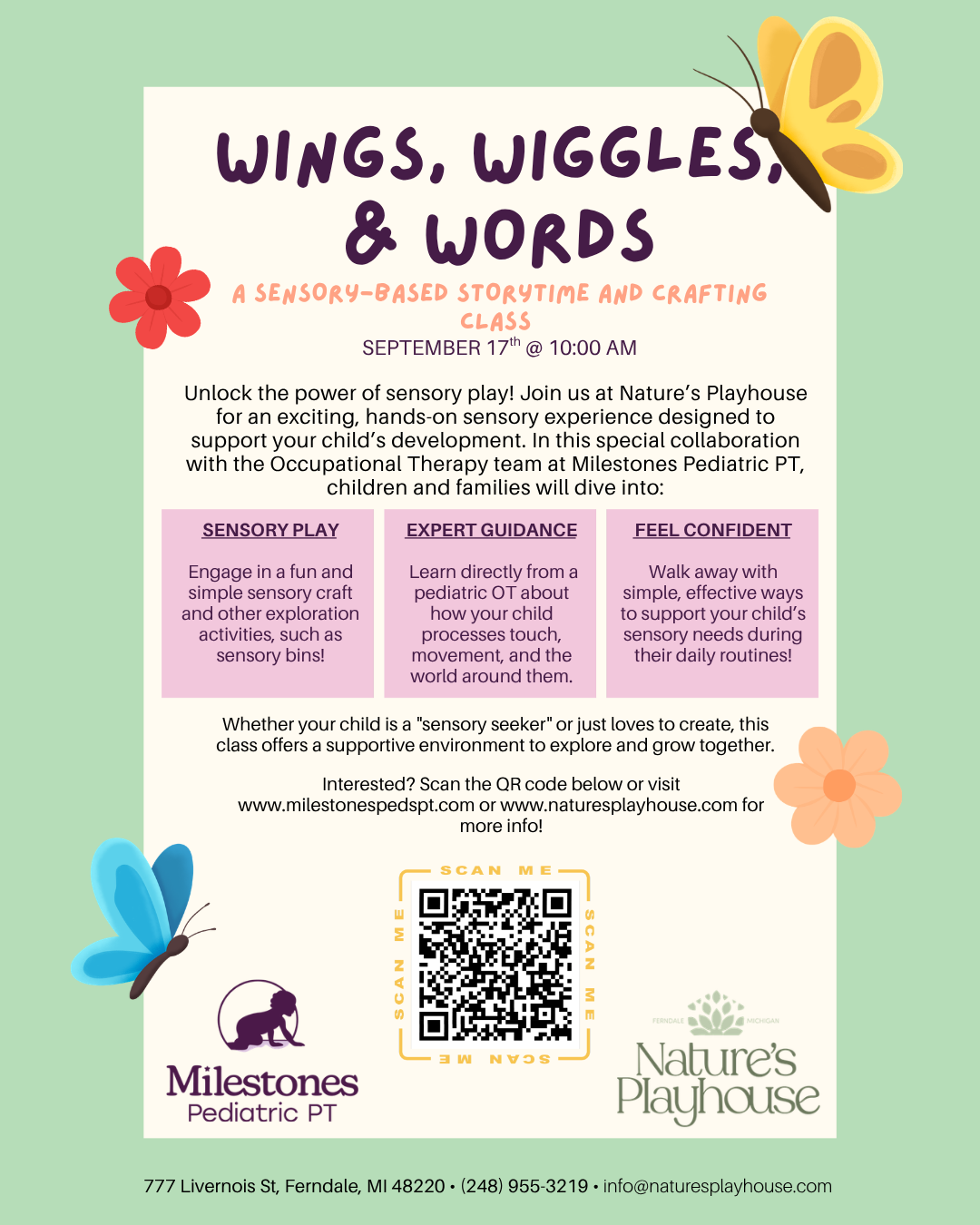 Wings, Wiggles,  & Words