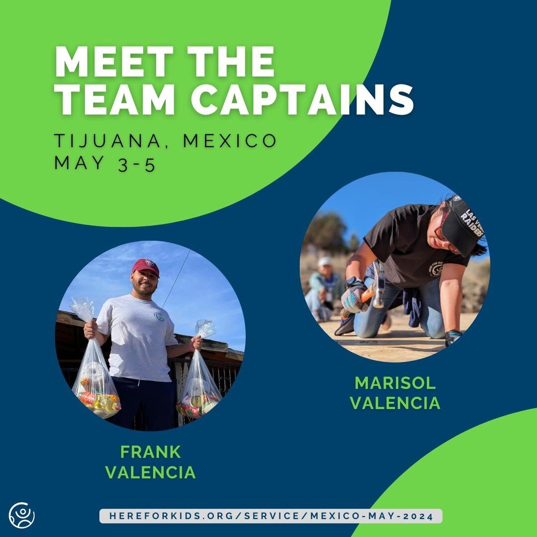 Meet Frank &amp; Marisol! 👋

They are the Team Captains for our May team headed to Mexico! 🇲🇽 This will be their 5th time serving in Tijuana together. They would love to have you join their team for a three-day weekend service experience! 🙌

Tiju