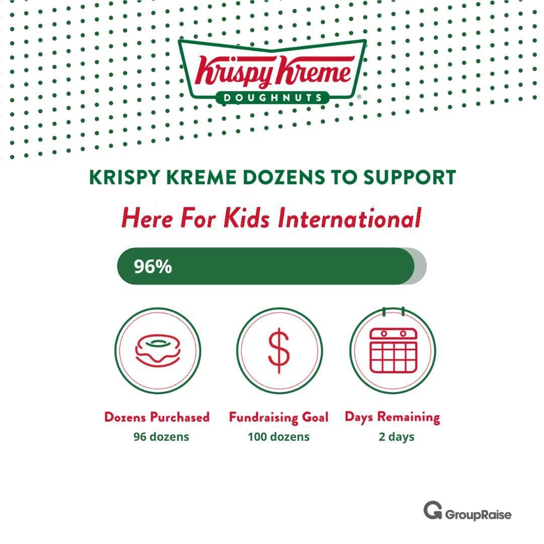 Join us in the Digital Dozens Mother's Day Fundraising Challenge happening TODAY! 🌟 We are just 4 dozens from meeting our goal! 🙌 

How can you help? Share the love by ordering Krispy Kreme Original Glazed doughnuts and celebrate the amazing mother