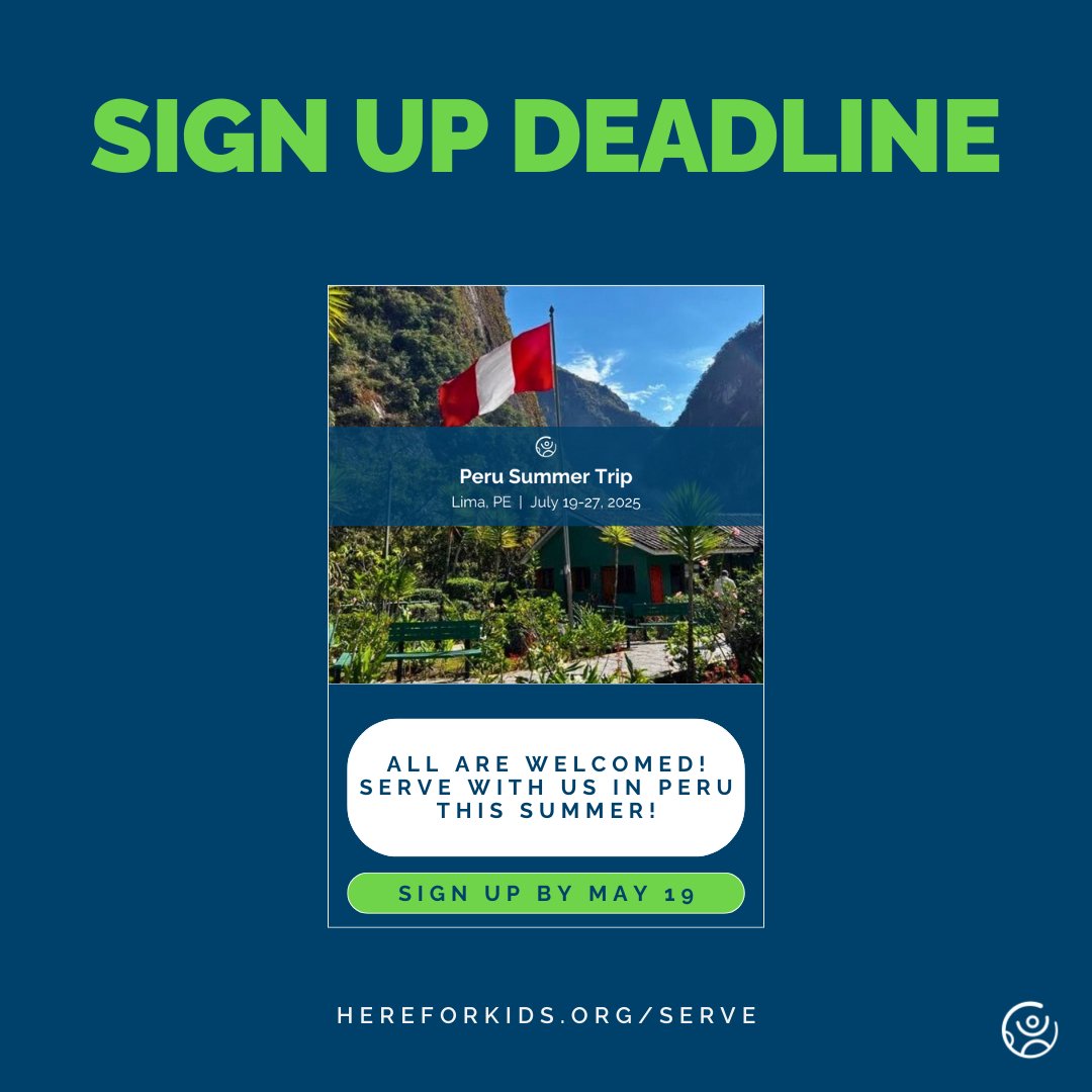 This Peru sign-up deadline is right around the corner - May 19th is the last day to join this trip!πβοΈ
Join us this July 2025 for a life-changing trip to serve alongside @kidsaliveperu! Discover the deep joy that comes from serving others while exp