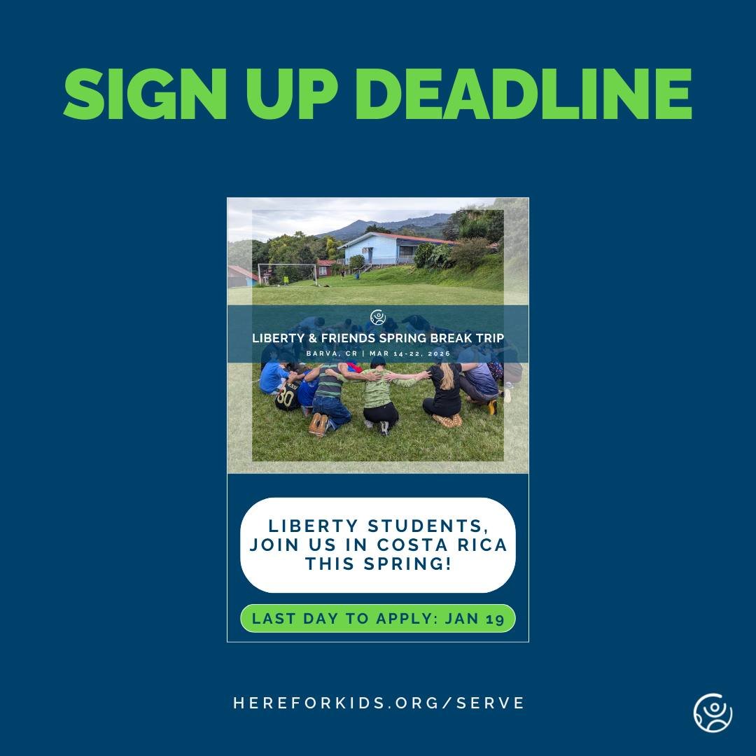 Liberty students - join us this Spring Break as we serve in Barva, Costa Rica! 🇨🇷

This service trip takes place during Liberty University&rsquo;s 2026 Spring Break, and friends, family, and students from other universities are welcome. Spend your 