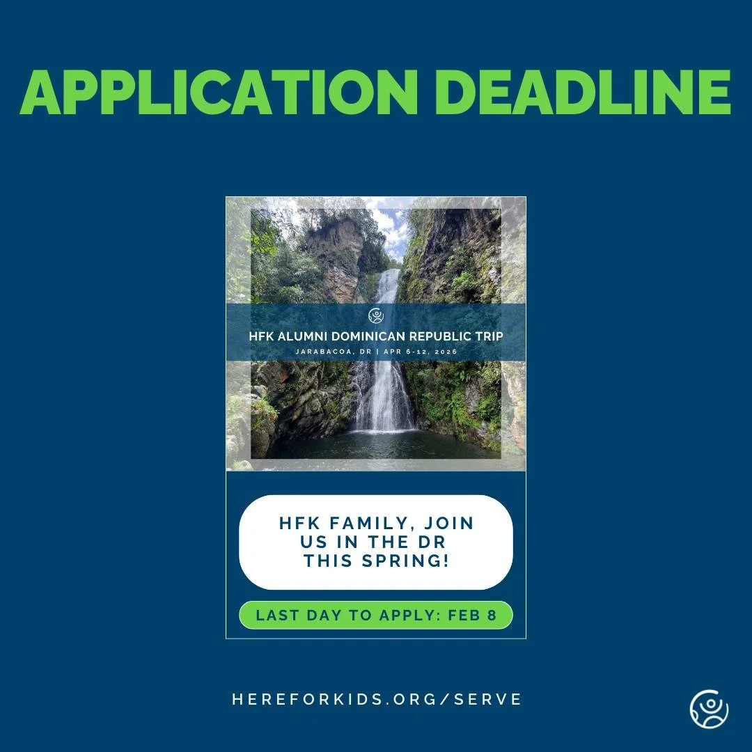 This application deadline will be here soon and we don't want you to miss serving with us in the Dominican Republic! 🇩🇴

All are welcome and we can't wait to see you there!

📝 Apply now &amp; learn more: https://www.hereforkids.org/service/2026-ja