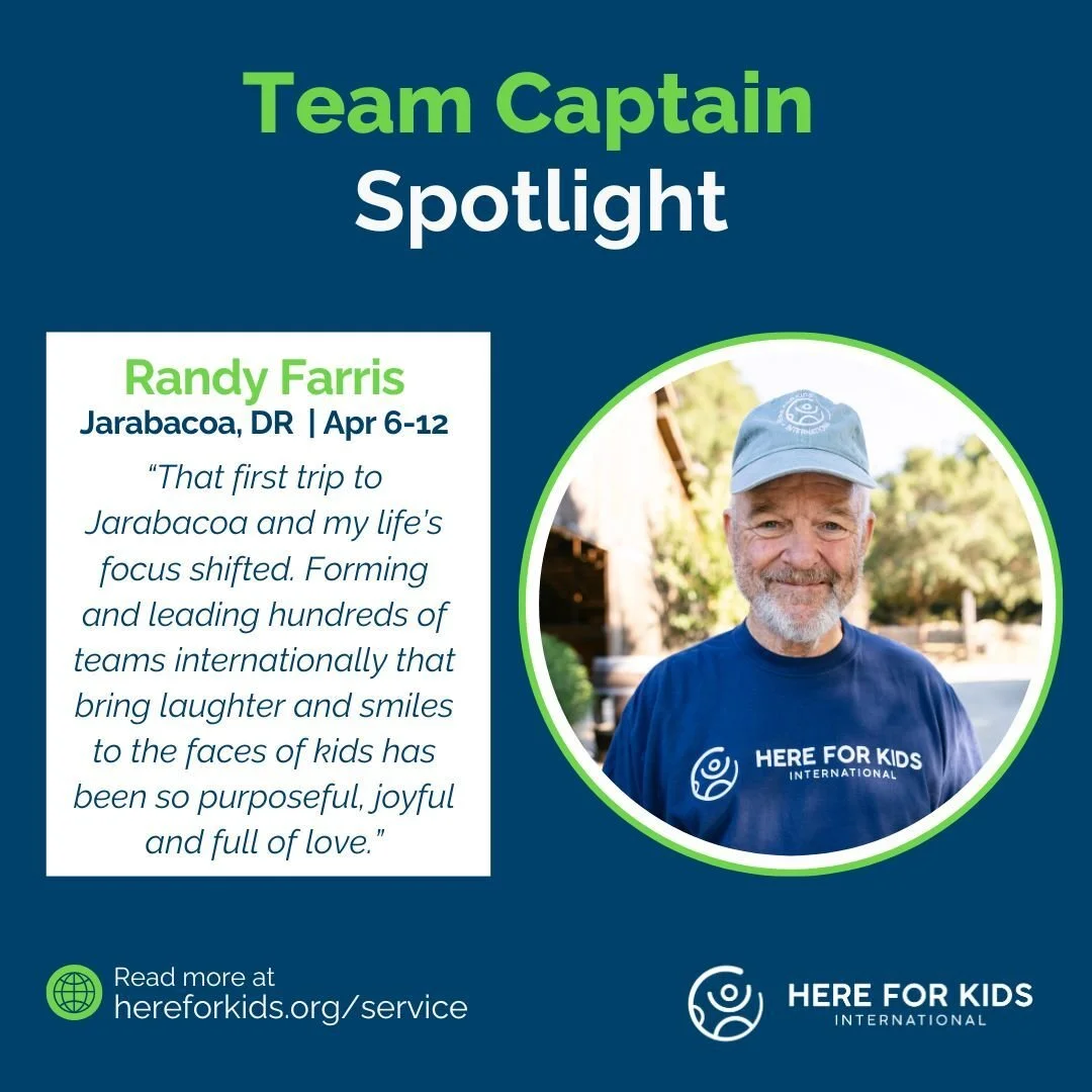 Meet this Team Captain: Randy Harris 🌟

Randy&rsquo;s first trip to Jarabacoa in 2003 sparked a lifelong passion for service. Since then, he has led hundreds of teams, bringing laughter, learning, and lasting impact to both communities and team memb