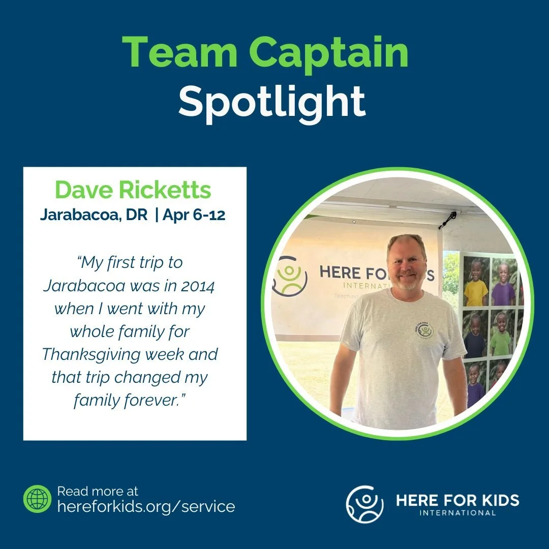 Meet this Team Captain: Dave Ricketts 🌟

Dave&rsquo;s first trip to Jarabacoa in 2014 began as a Thanksgiving visit with his family and became a turning point. It reshaped their priorities, their conversations, and brought service to the forefront o