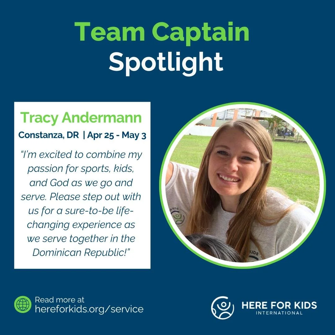 Meet this Team Captain: Tracy Andermann 🌟

Three years ago, Tracy stepped outside her small Iowan comfort zone and said yes to her first international trip with Here For Kids in Costa Rica. That yes changed everything. The following year, she co-led
