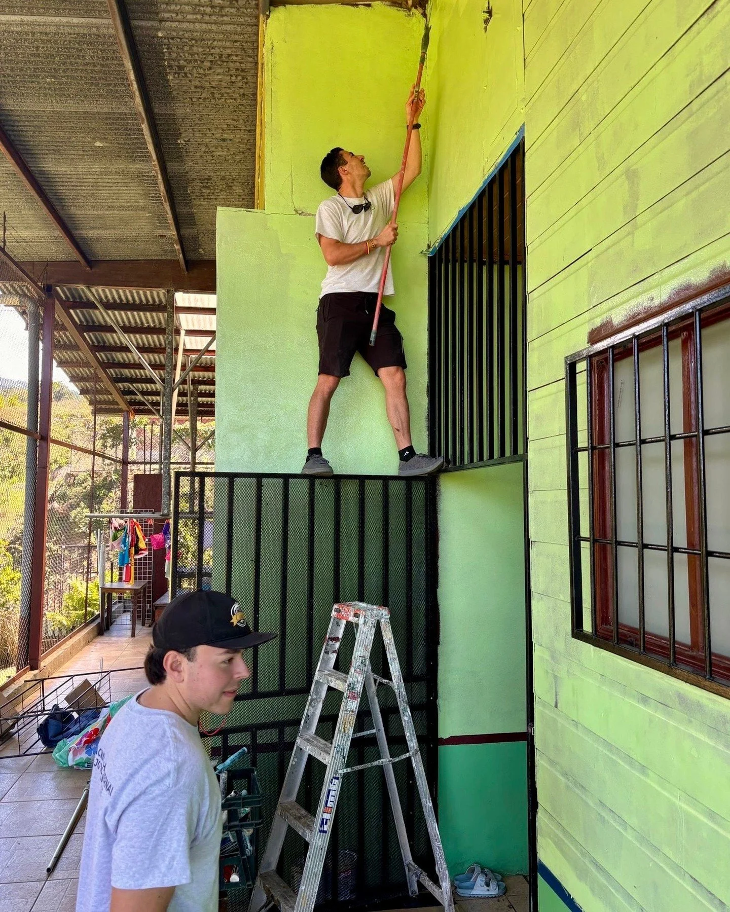 Costa Rica Day 3: The team started our service projects for the week! We worked on repainting one of the Bible home houses and also helped unload supplies that we will be using to help fix a water tank later in the week - weather permitting, of cours