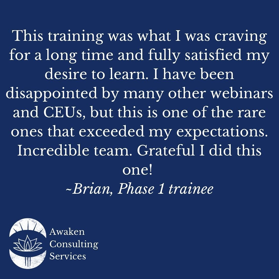 ✨Testimonial Tuesday✨ Brainspotting is an incredible modality that can allow one&rsquo;s brain and body to innately transform and support the journey of whole-person healing. Interested in elevating your practice? Check out our remaining trainings fo