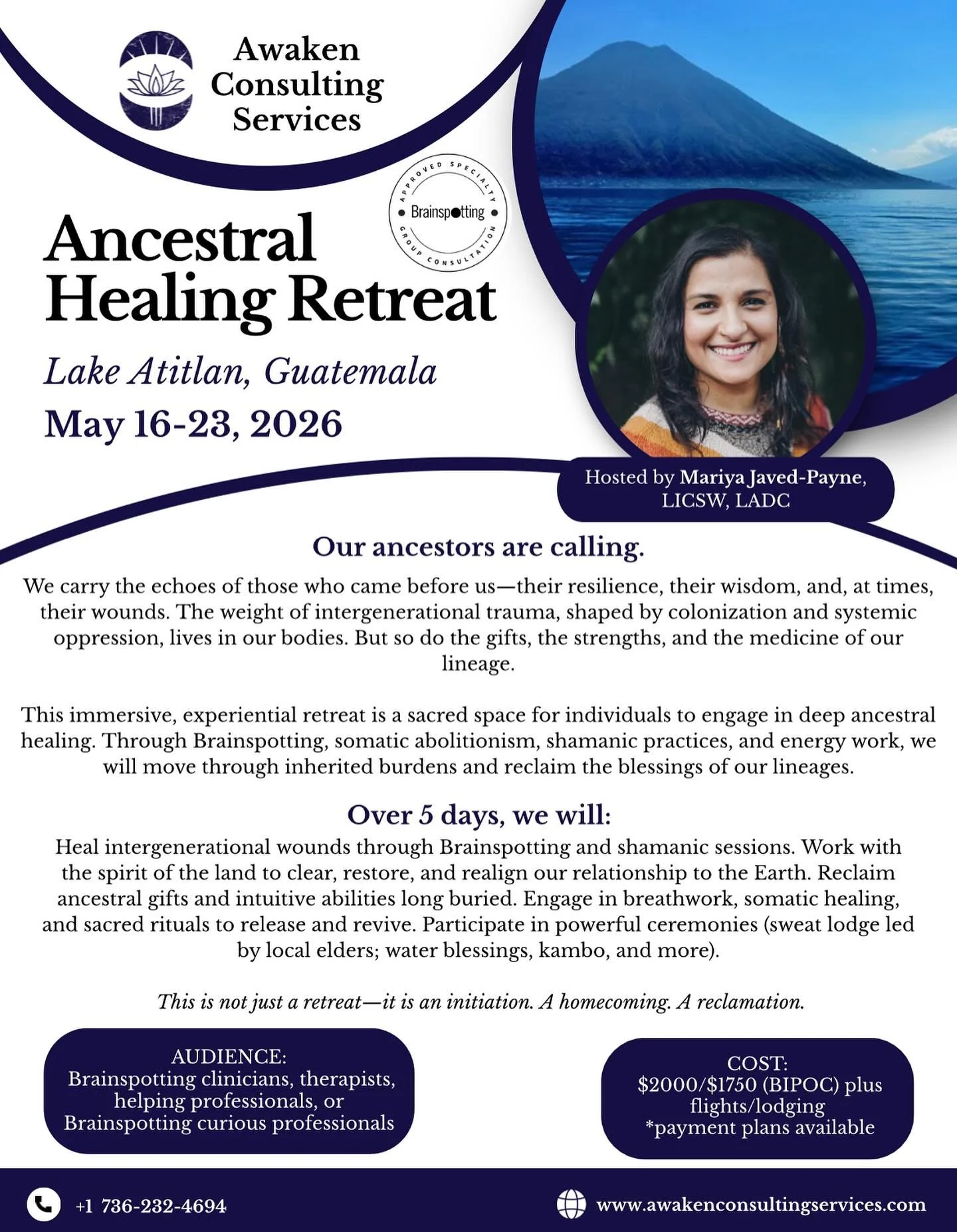 Ancestral Healing Retreat in Lake Atitl&aacute;n, Guatemala 🌌

✨This intensive is for you if you are ready to:

-reclaim connection to your roots
-heal intergenerational wounds
-step into your intuitive gifts

 This Ancestral Healing Retreat invites