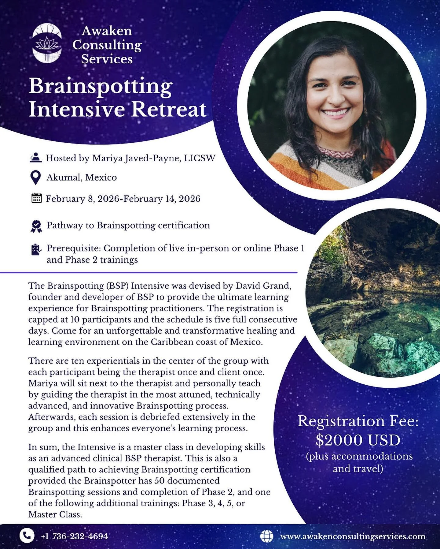 Only 1️⃣ spot left!

Join us in Akumal, Mexico for a transformative 5-day Brainspotting Intensive 💫🌊

More than a trainer&rsquo;s training&mdash;this is a deep, embodied journey into healing and growth.

During this intimate immersion, you&rsquo;ll