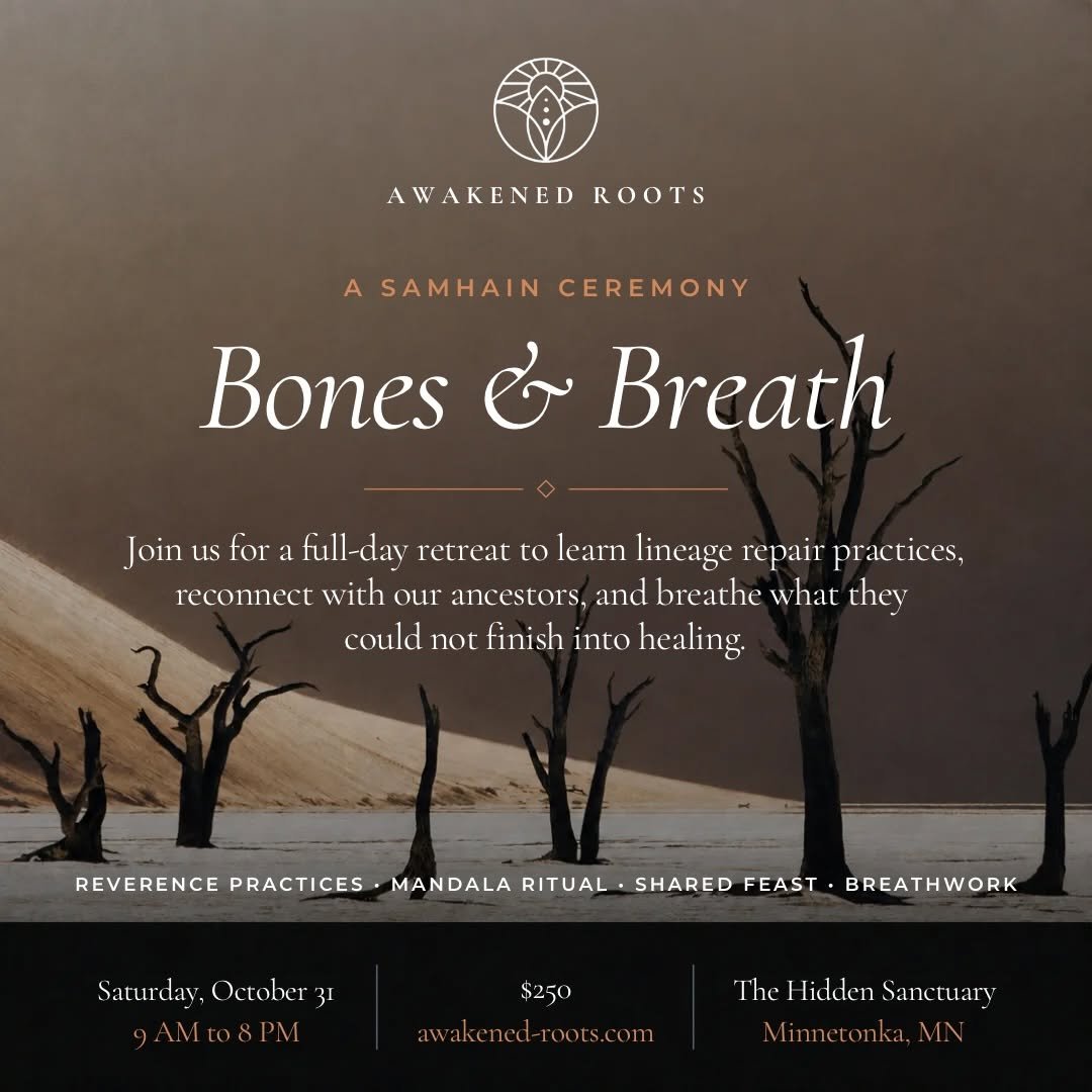 With a full heart, we invite you to our very first gathering at The Hidden Sanctuary on the special portal of Samhain.
This space Greg and I have been lovingly rebuilding into a communal healing center. It feels fitting to open our doors by first hon