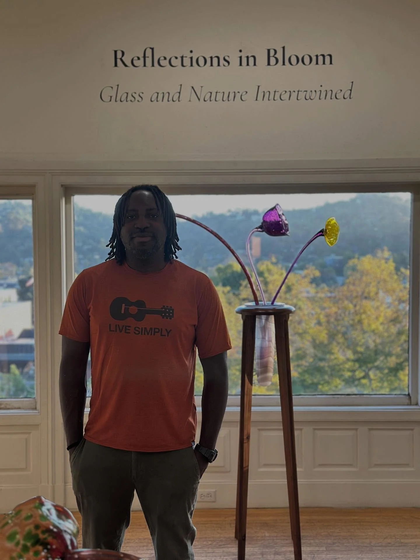 Artist Statement
Reflection in Bloom is both a recap and a reflection a personal journey through glass and the
deeper inspiration behind it all: nature.
I was that only child, always in my mom&rsquo;s flower garden, lost in imagination. The kid knee-