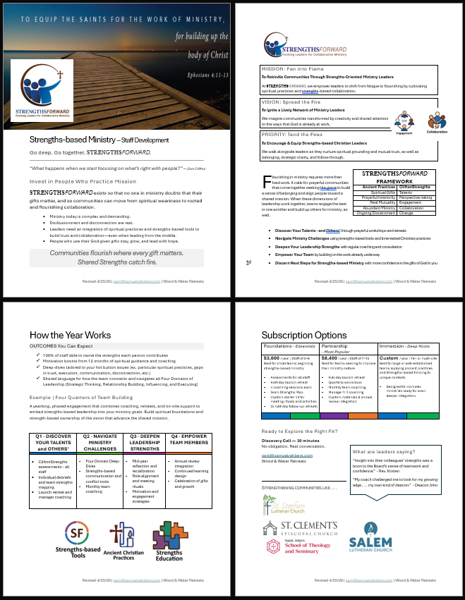 Staff Development Package - Strengths-based Ministry