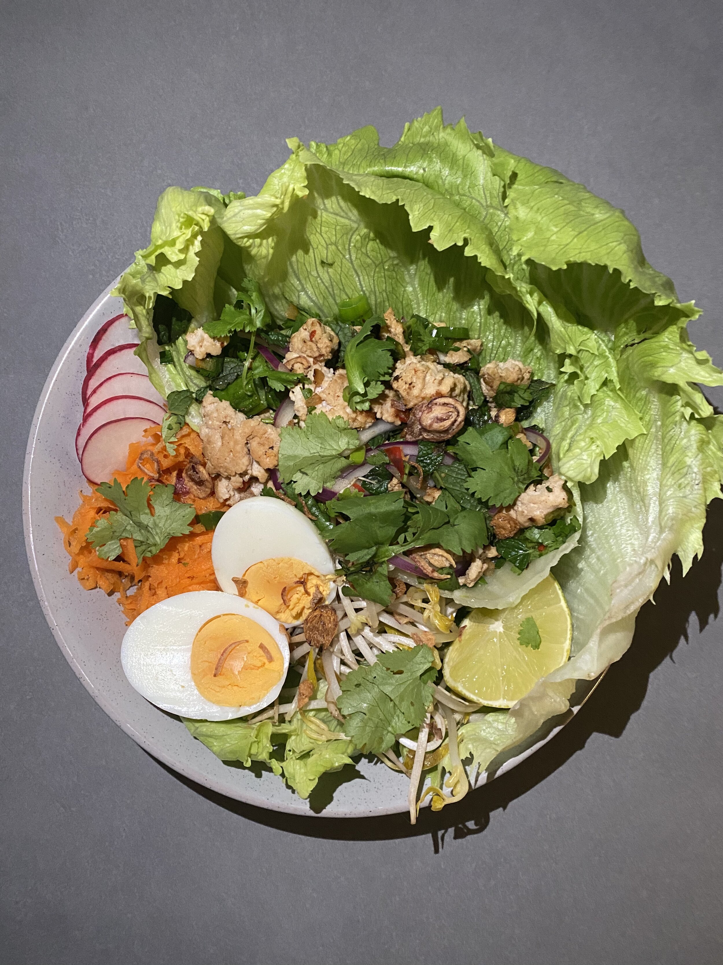 Chicken Larb w/ Boiled Egg