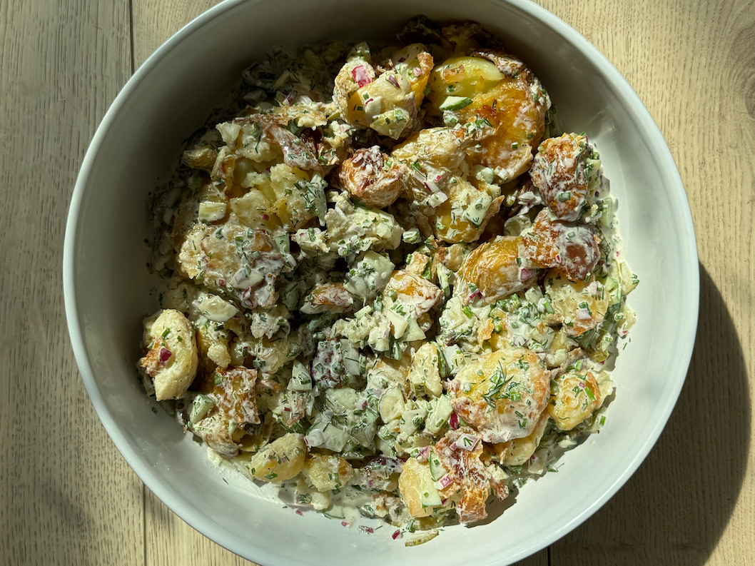 Crispy Smashed Potato Salad