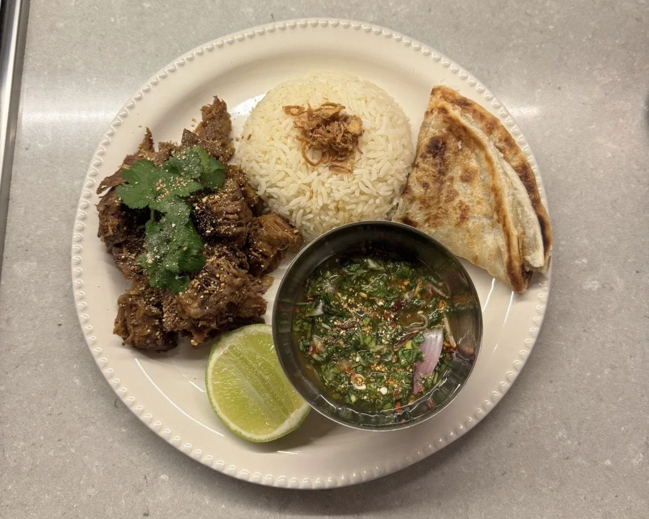 Braised Lemongrass Beef w/ Nam Jim Jaew