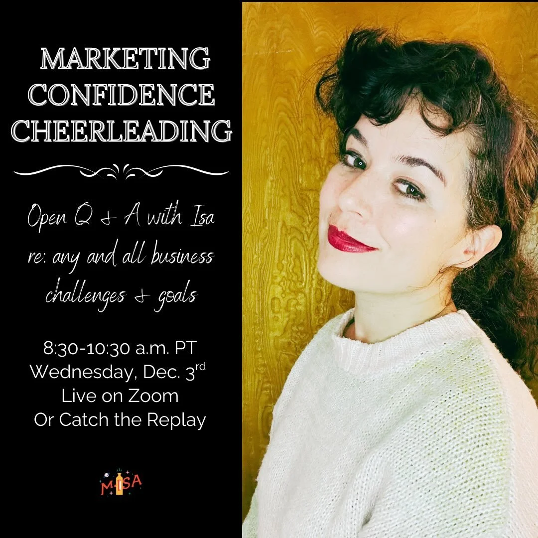 December is going to be so fun in Squad 🎉, THE club for big-hearted, black sheep, rebel entrepreneurs!

Yes, you still get Cheerleading to get my eyes on your actual marketing and help you troubleshoot the emotional challenges of entrepreneurship, y