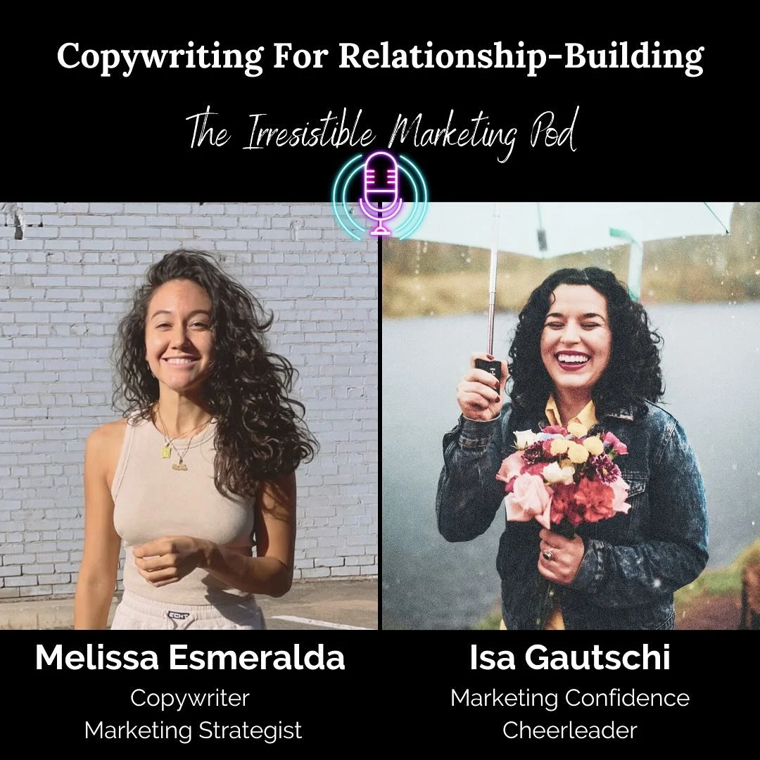 Do transactional emails &amp; posts give you the ick?

On the latest episode of The Irresistible Marketing Pod, Marketing Strategist &amp; Copywriter extraordinaire Melissa Esmeralda @meomarketinggroup shares how to use copywriting to forge human con