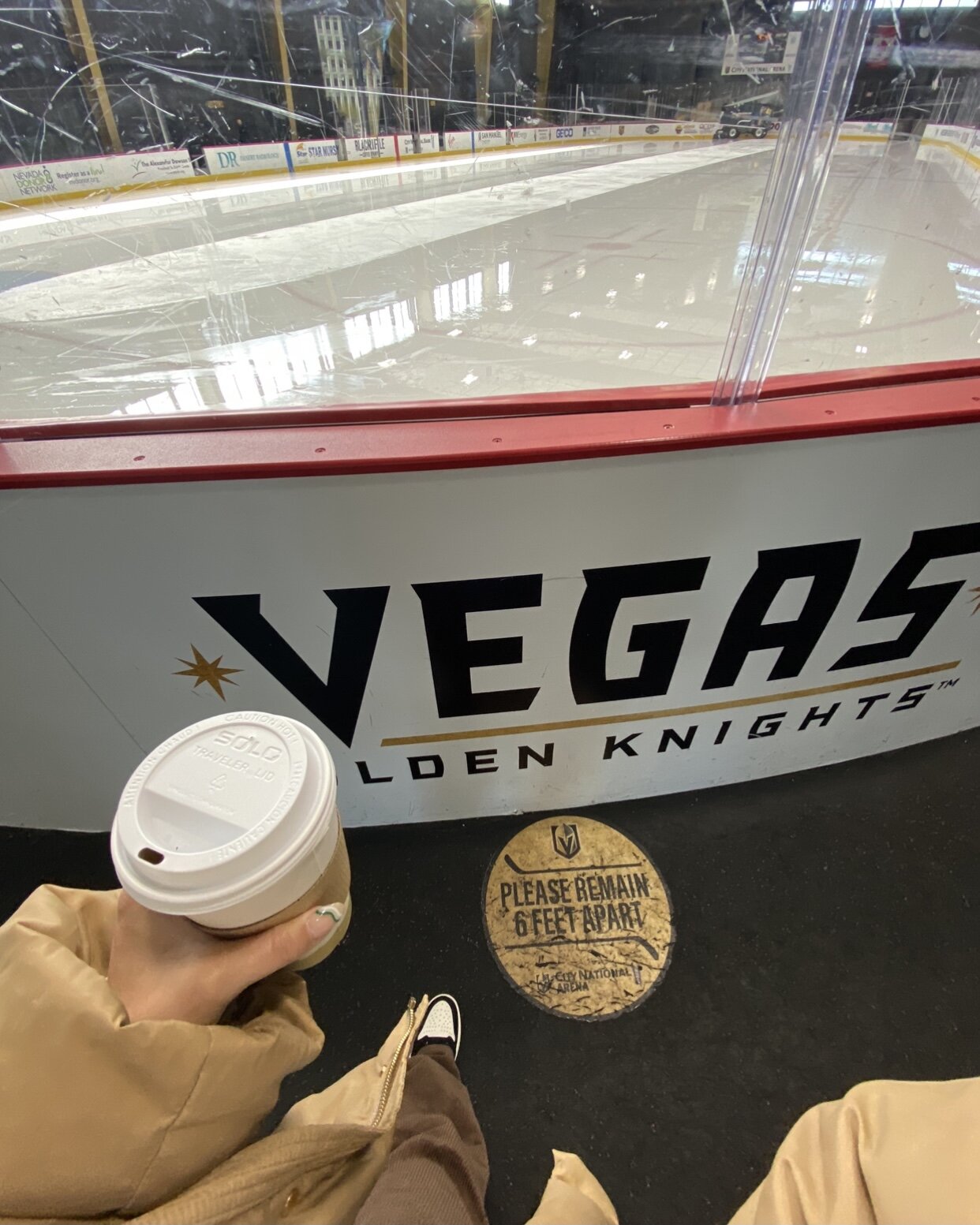 Social distancing enforced in the rink at all times!